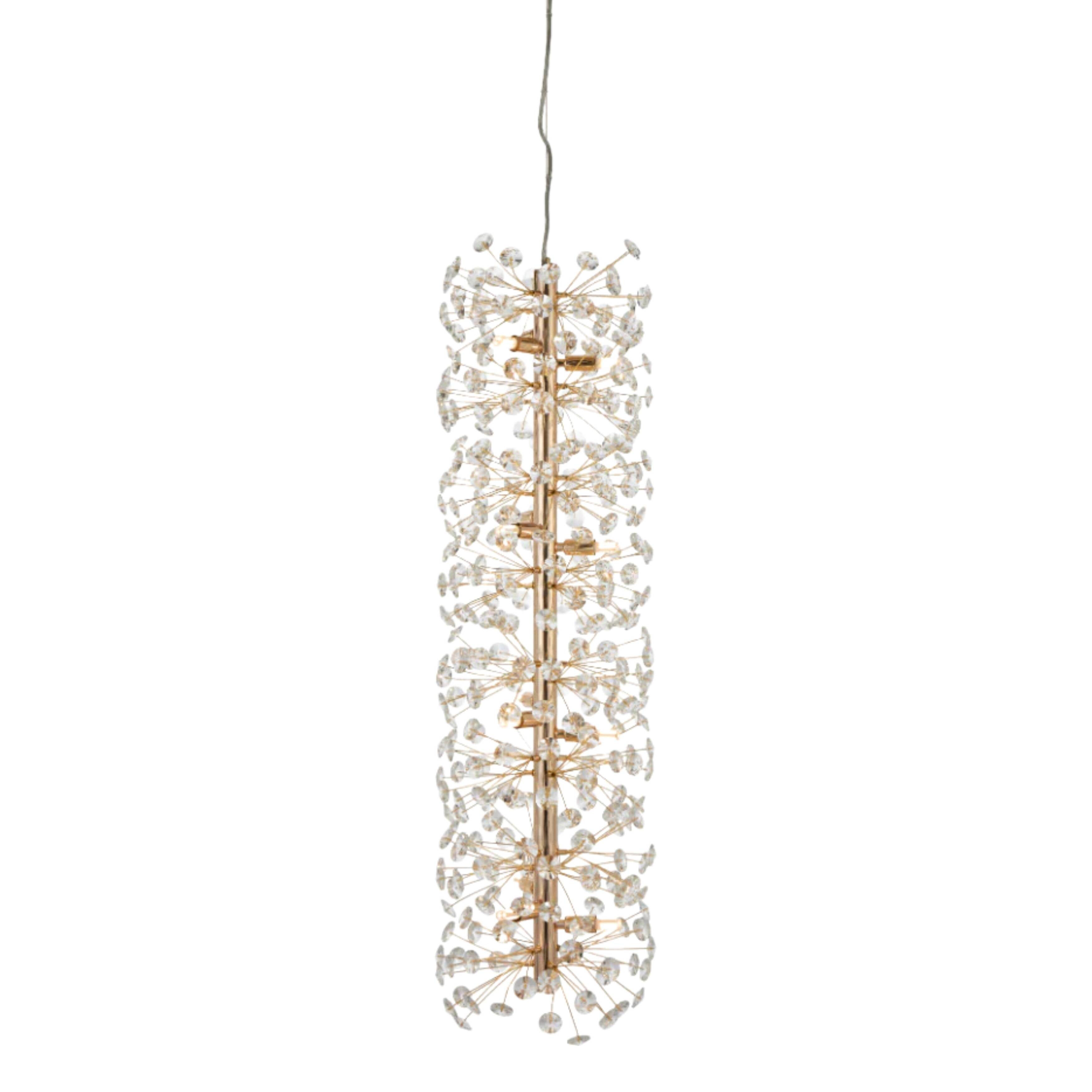 Lerida 12 Light Golden Sputnik Vertical Pendant Light
