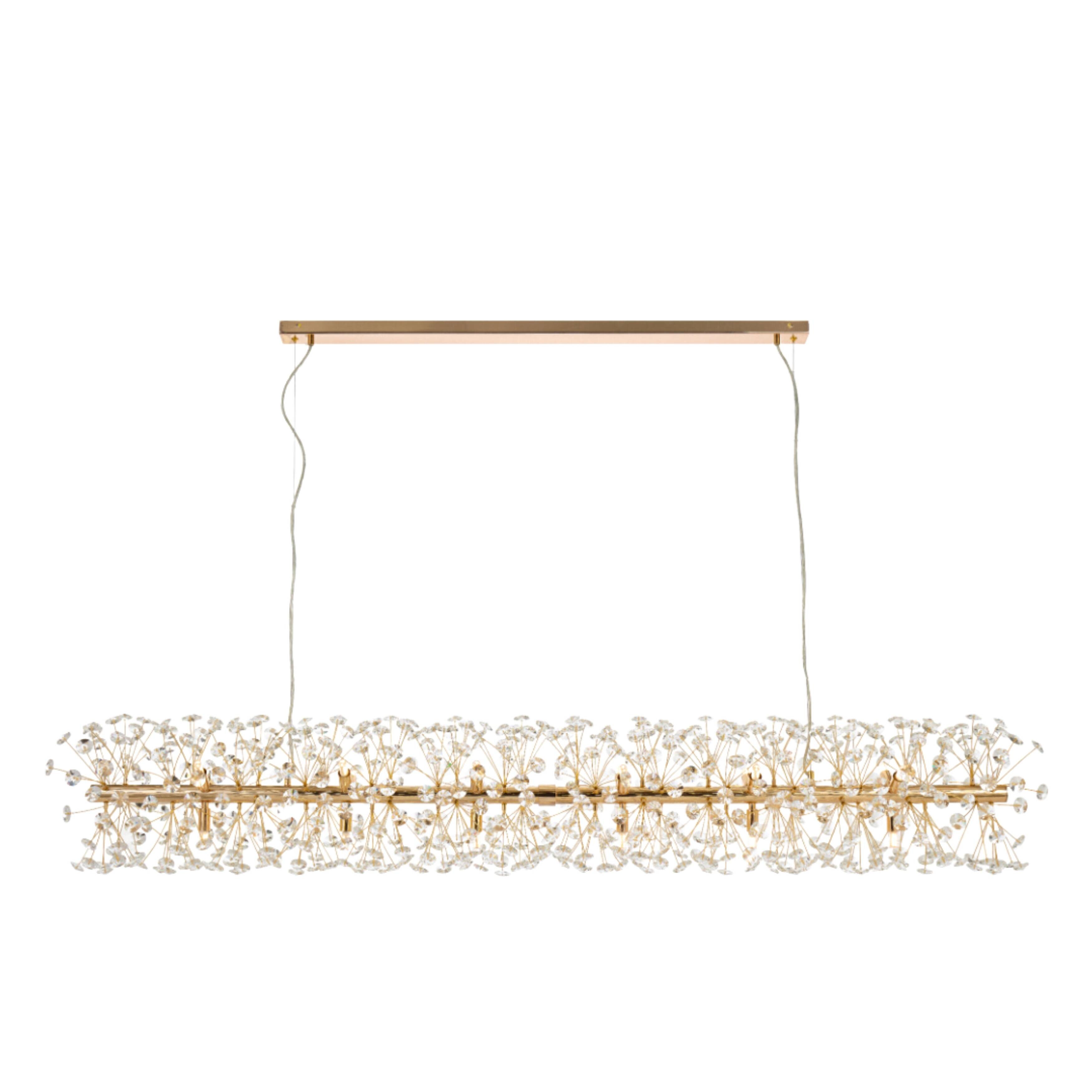 Lerida 18 Light Golden Sputnik Bar Chandelier
