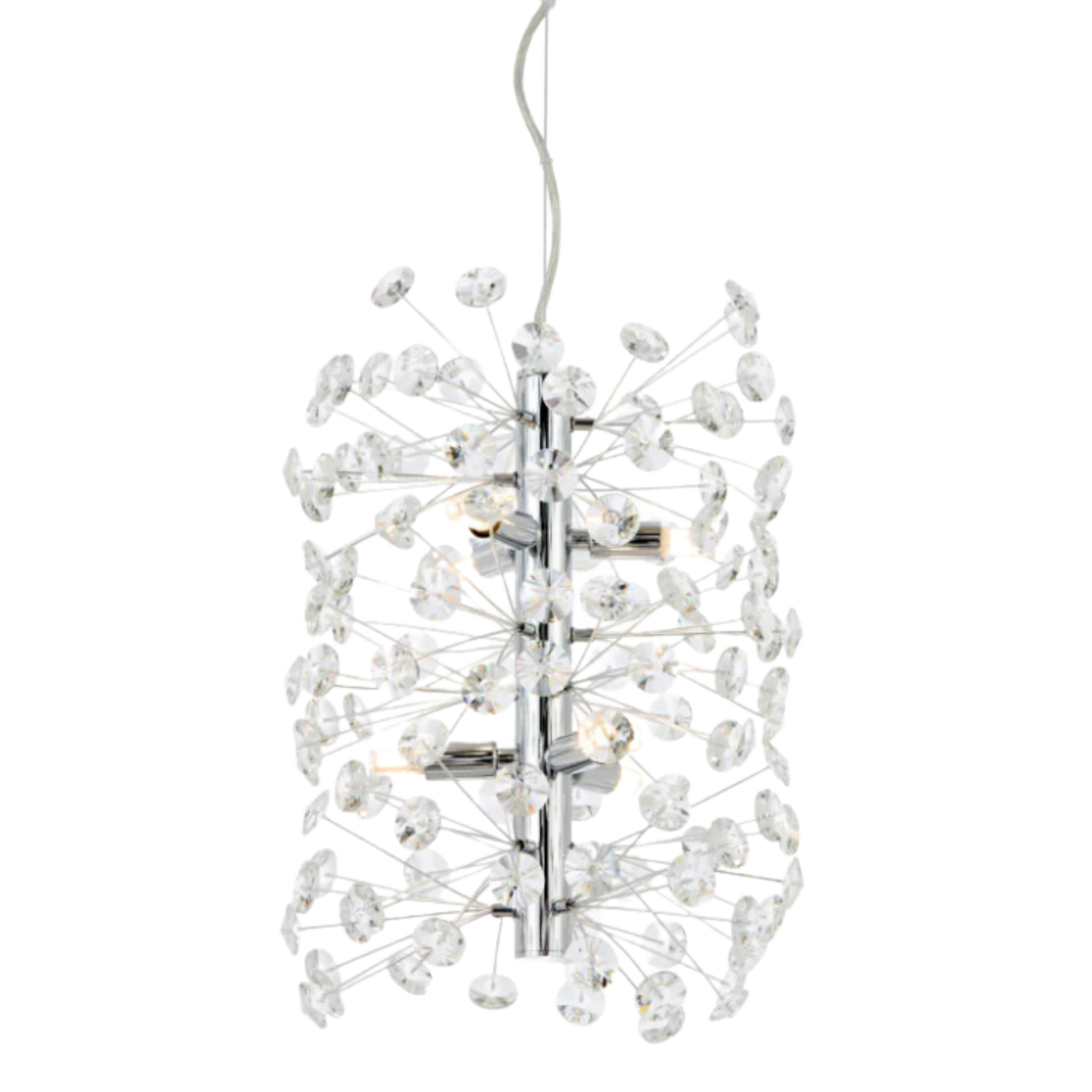 Lerida 6 Light Chrome Sputnik Vertical Pendant Light