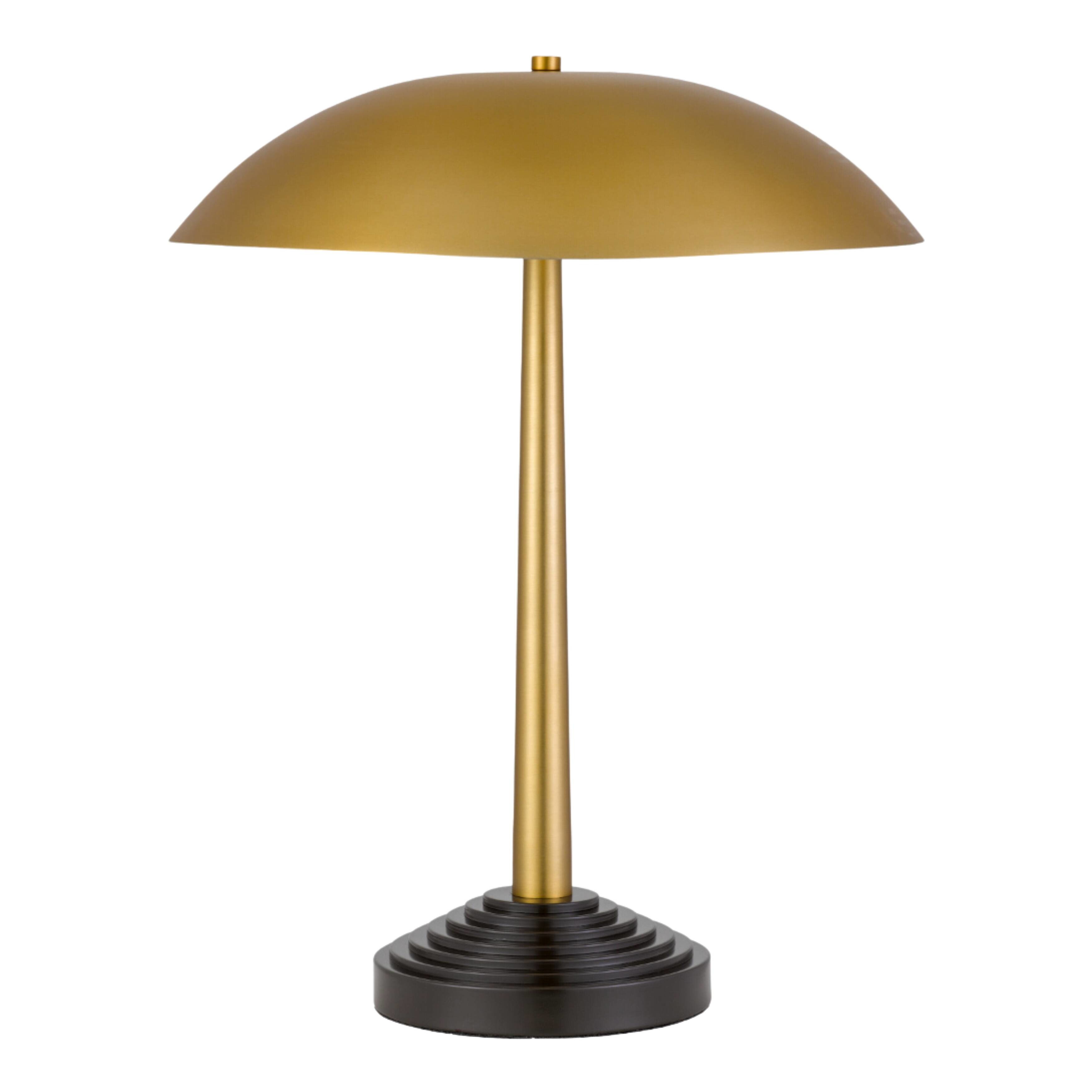 Zenica Antique Brass Wide Dome Table Lamp