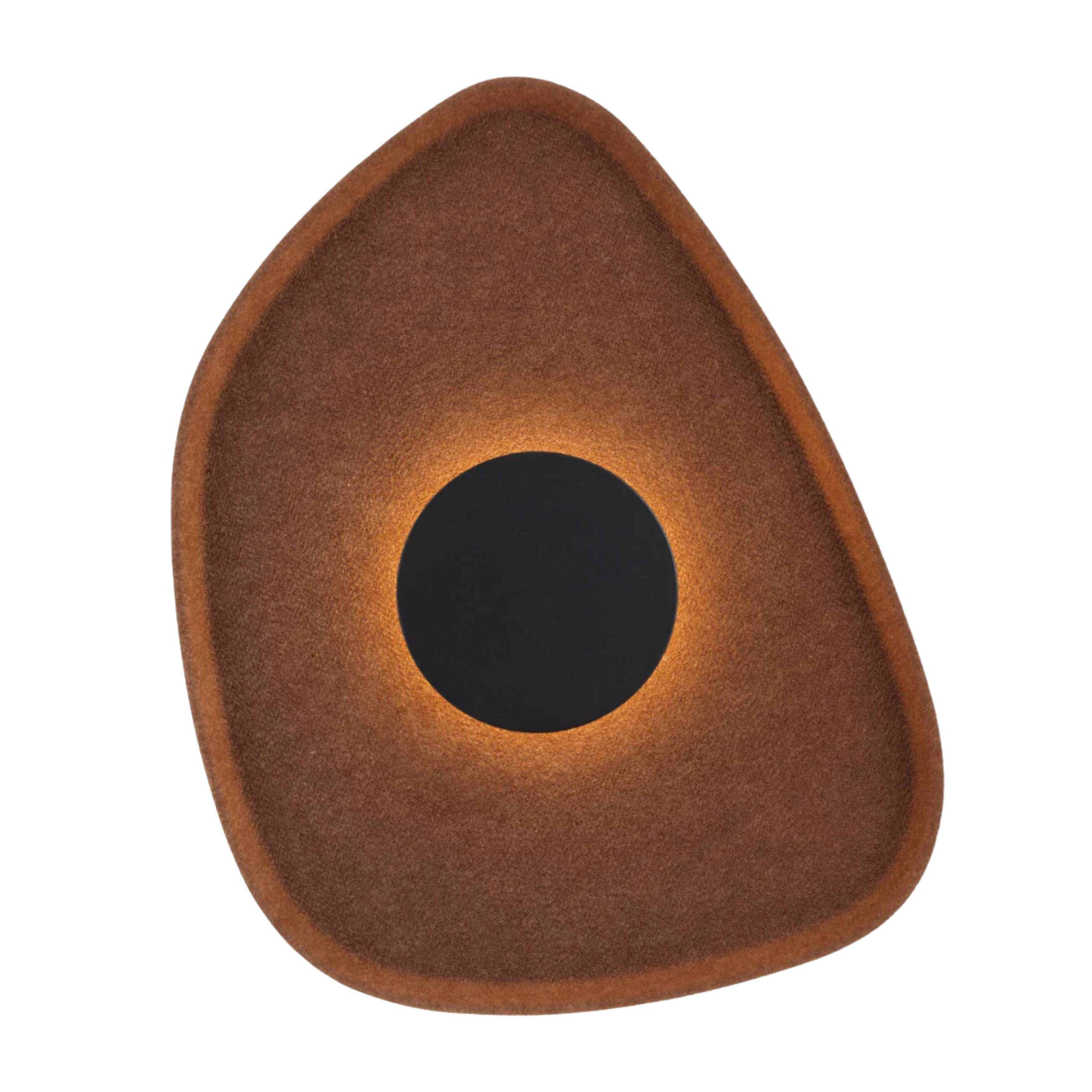 Quarto Mocha Brown Reversible Felt LED Wall Light
