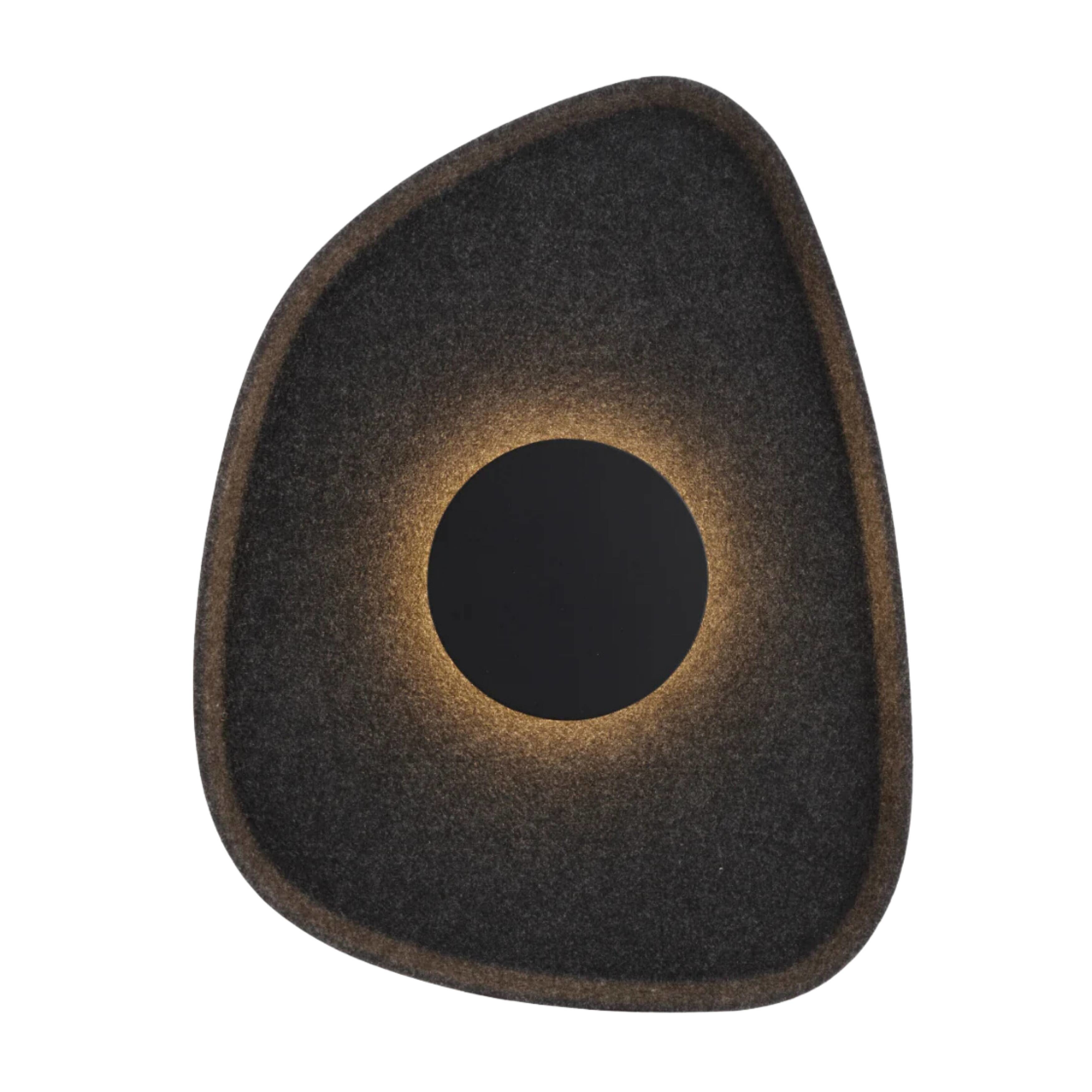 Quarto Ash Black Reversible Felt LED Wall Light
