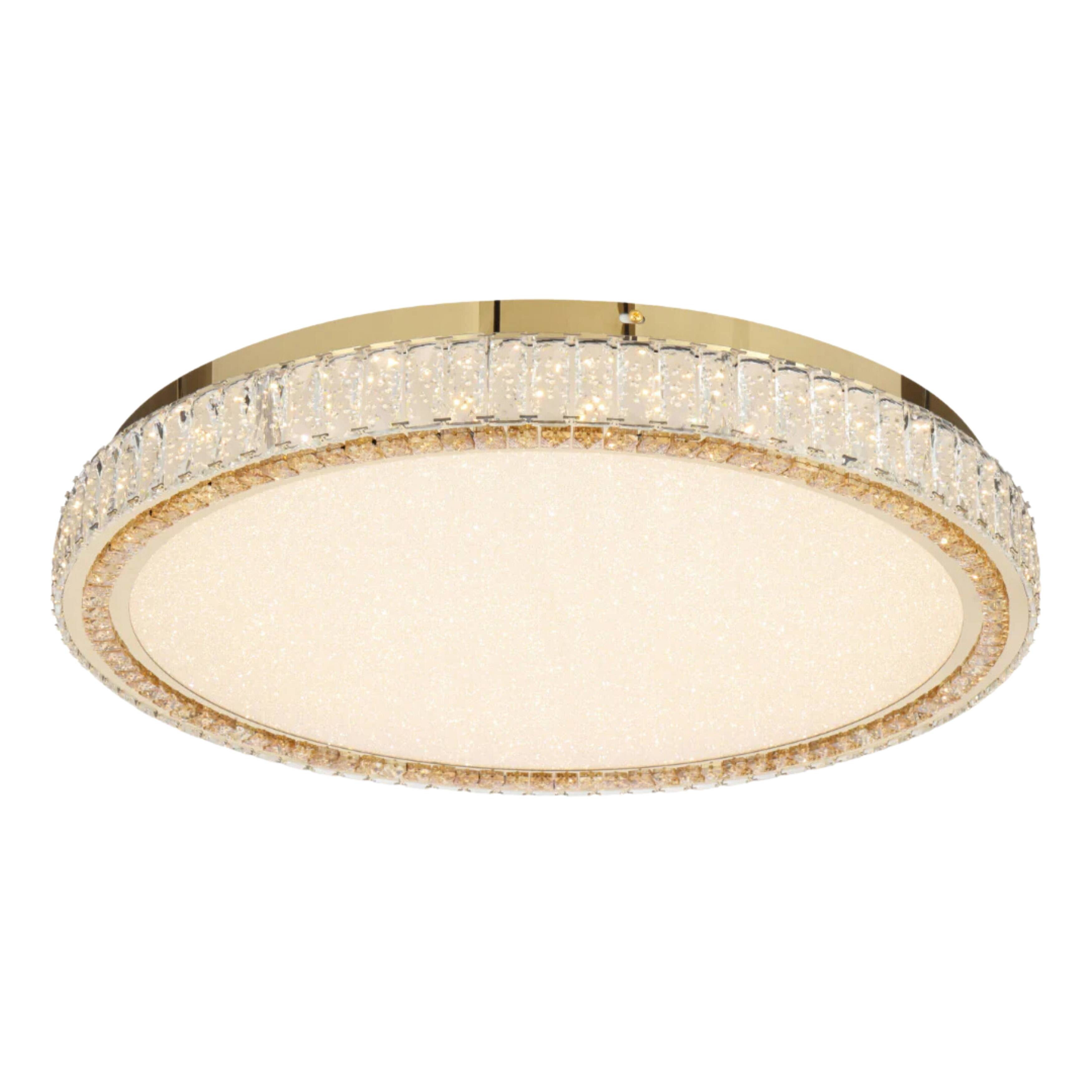 Luciena Golden Crystal 3CCT LED Oyster Light