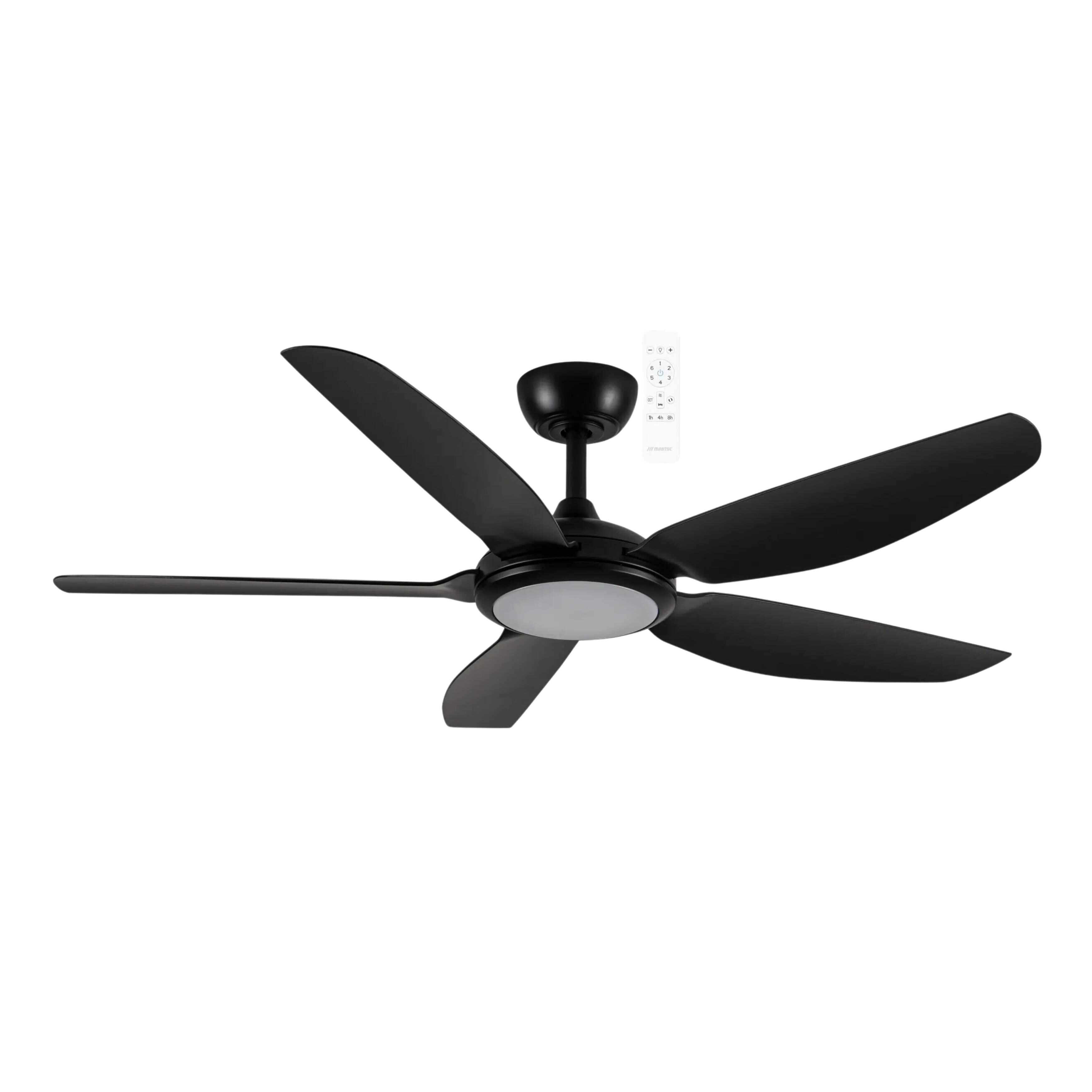 Esprit 52" Smart DC Ceiling Fan with LED Light - Matt Black