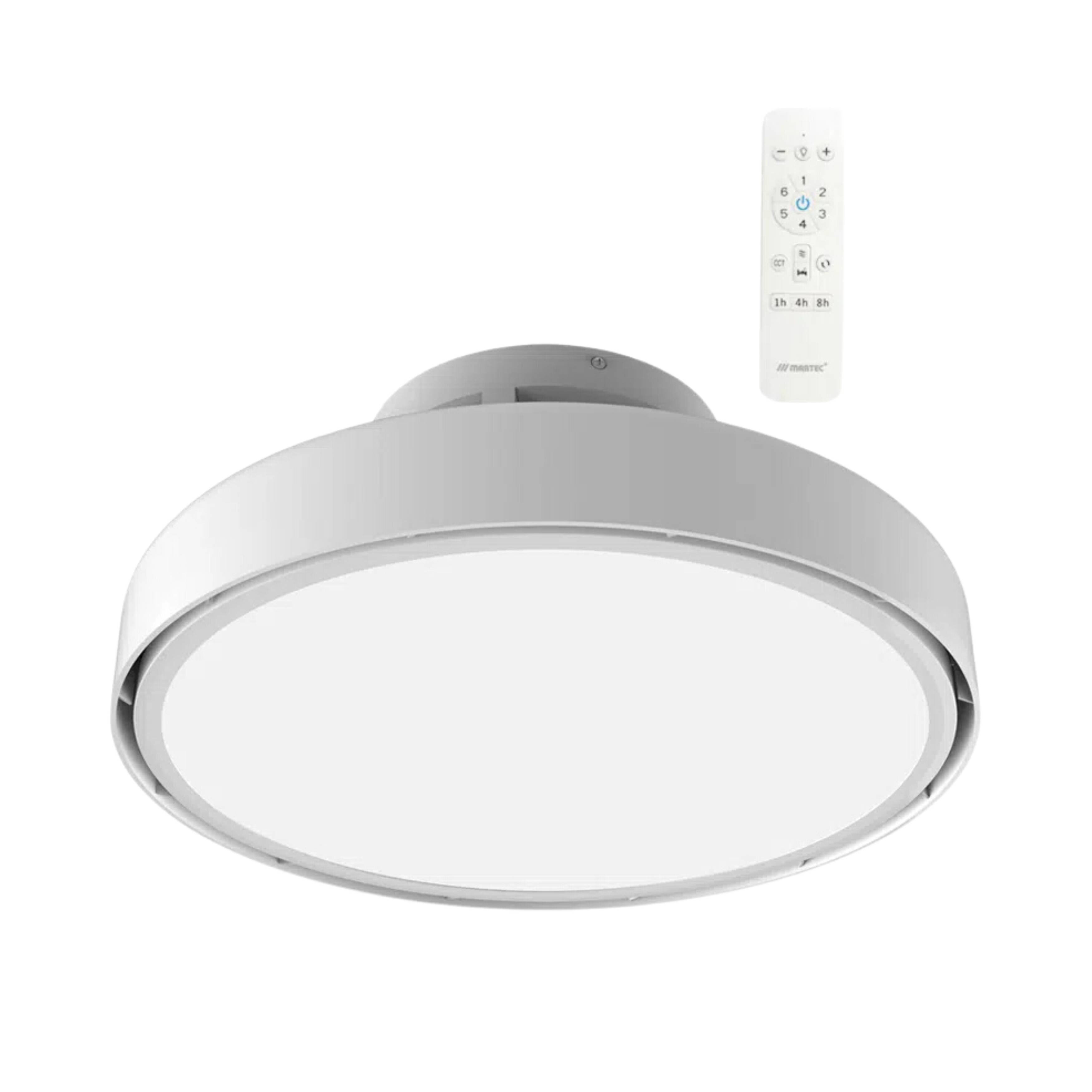 Fantom Matt White Bladeless Smart DC Ceiling Fan with LED
