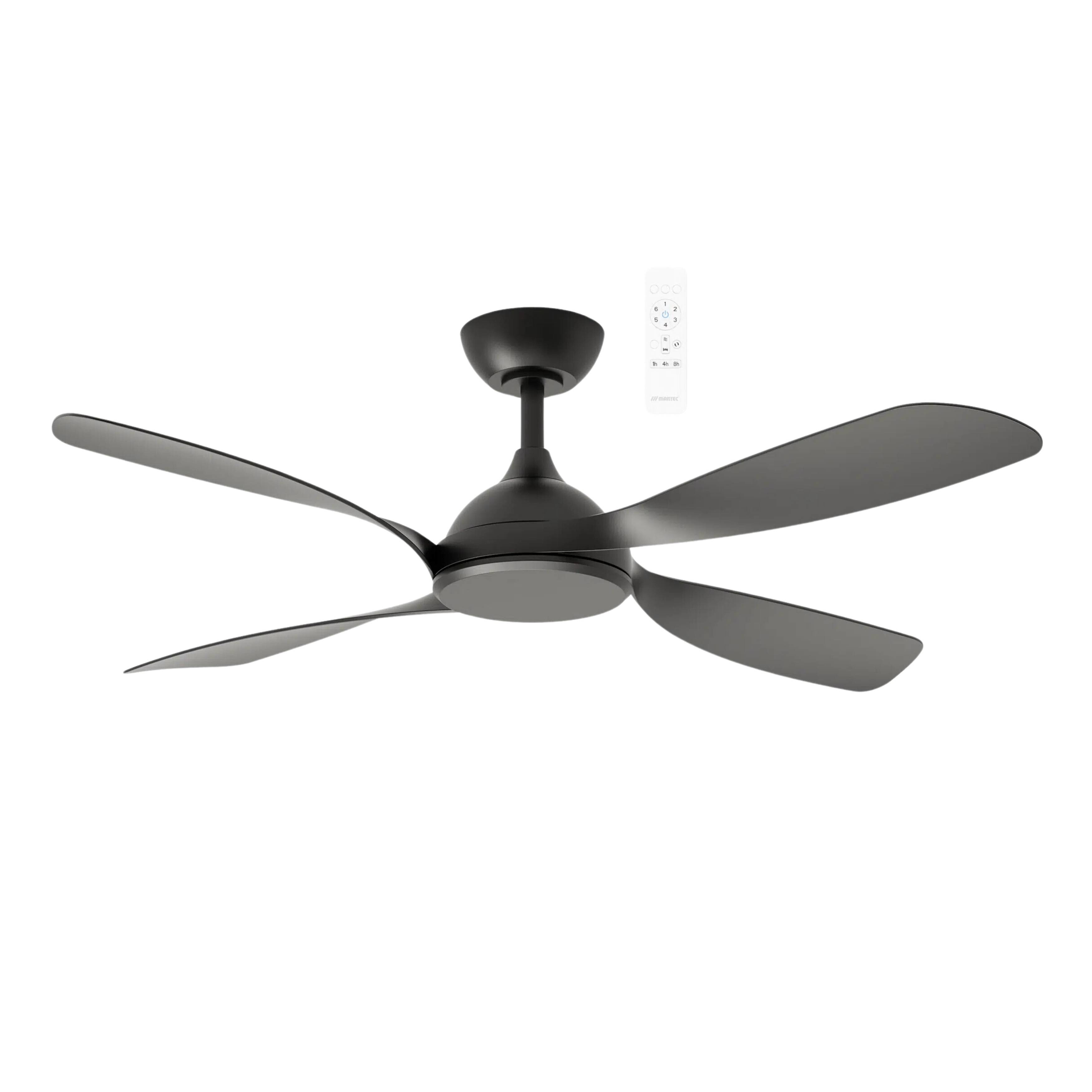 Hampton 52" Smart DC Ceiling Fan - Matt Black