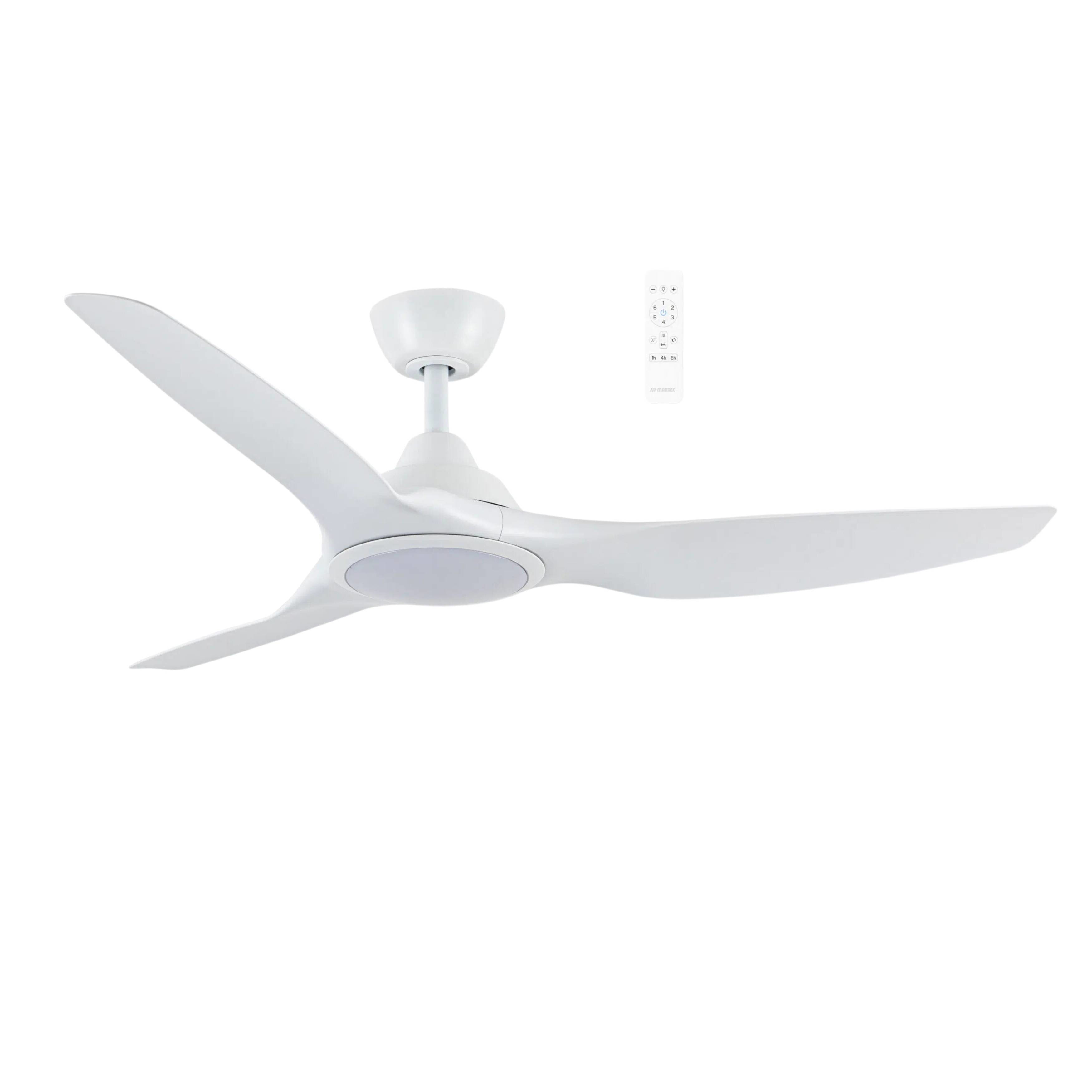 Impact 52" Smart DC Ceiling Fan with LED Light - Matt White