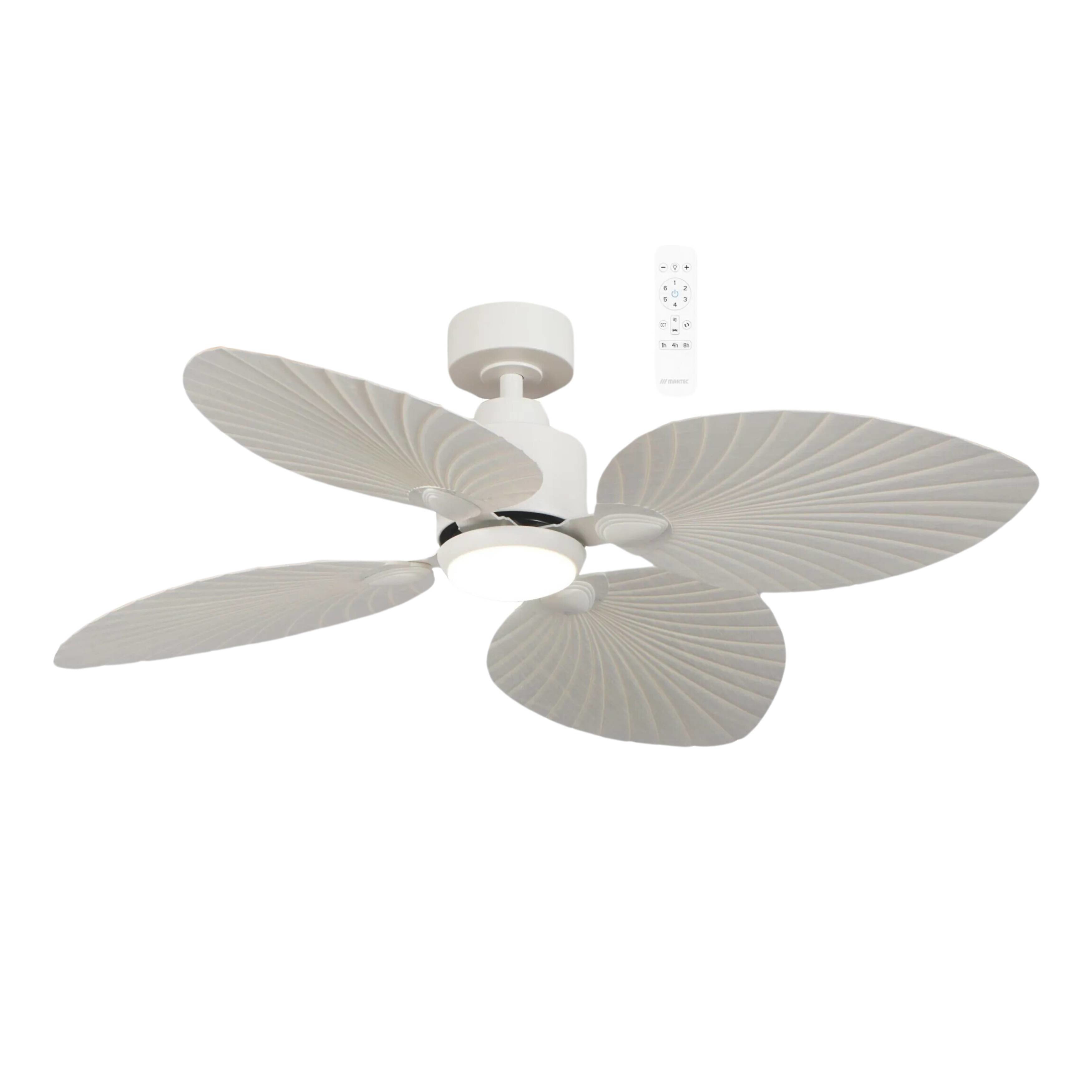 Kingston 50" Smart DC Ceiling Fan with LED Light - Matt White
