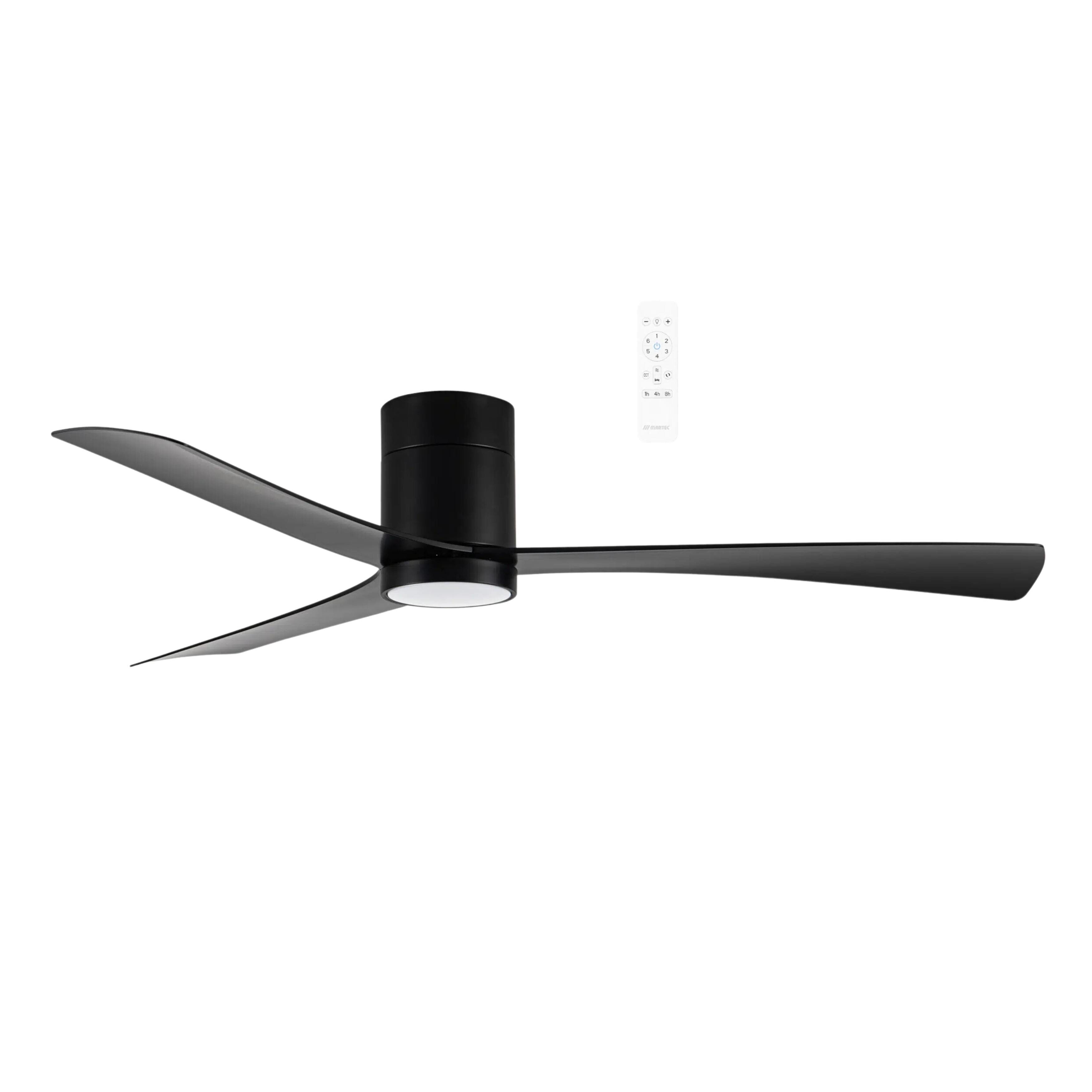 Metro Matt Black 52 Smart DC Ceiling Fan with Light