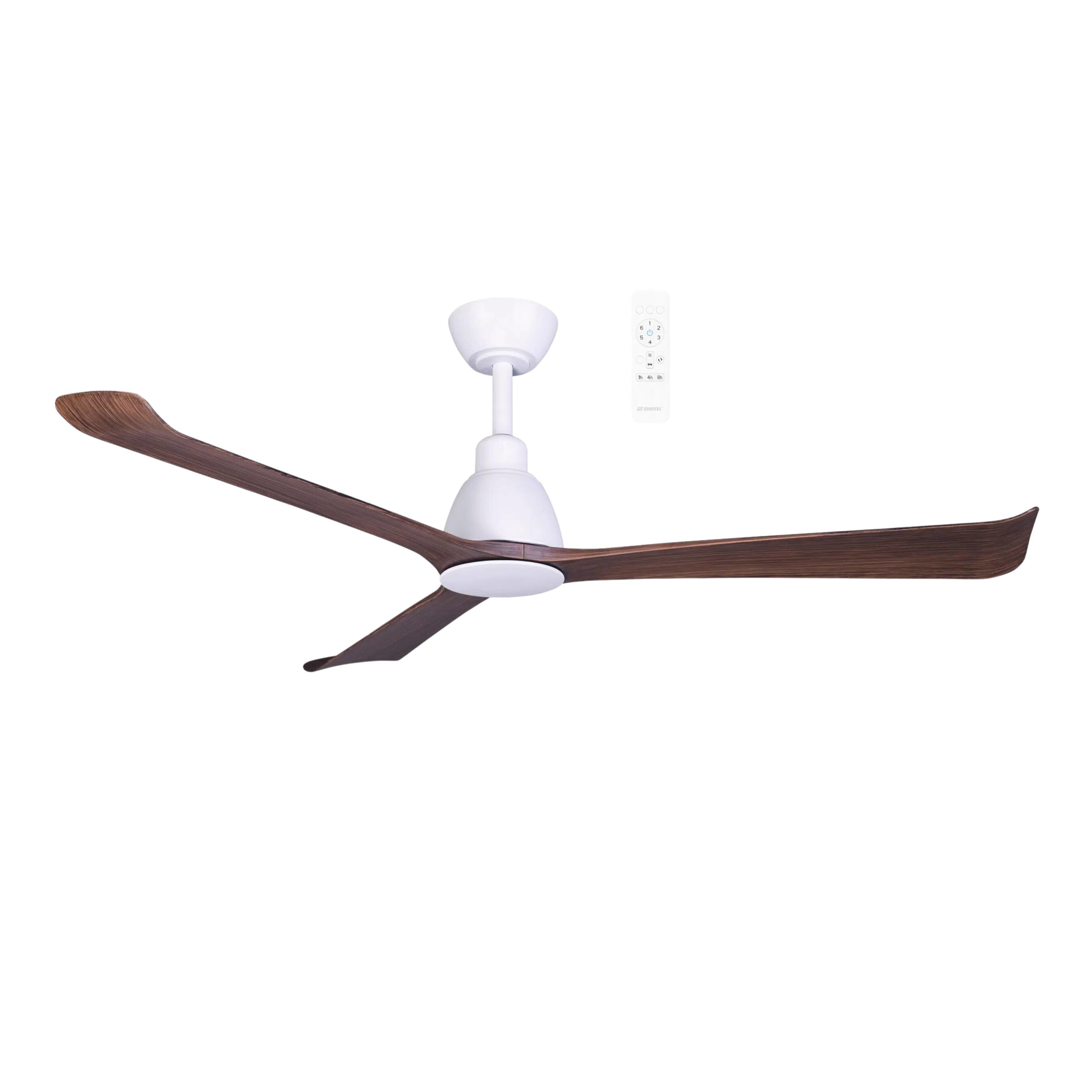 Polo 52 Smart DC Ceiling Fan - White & Walnut