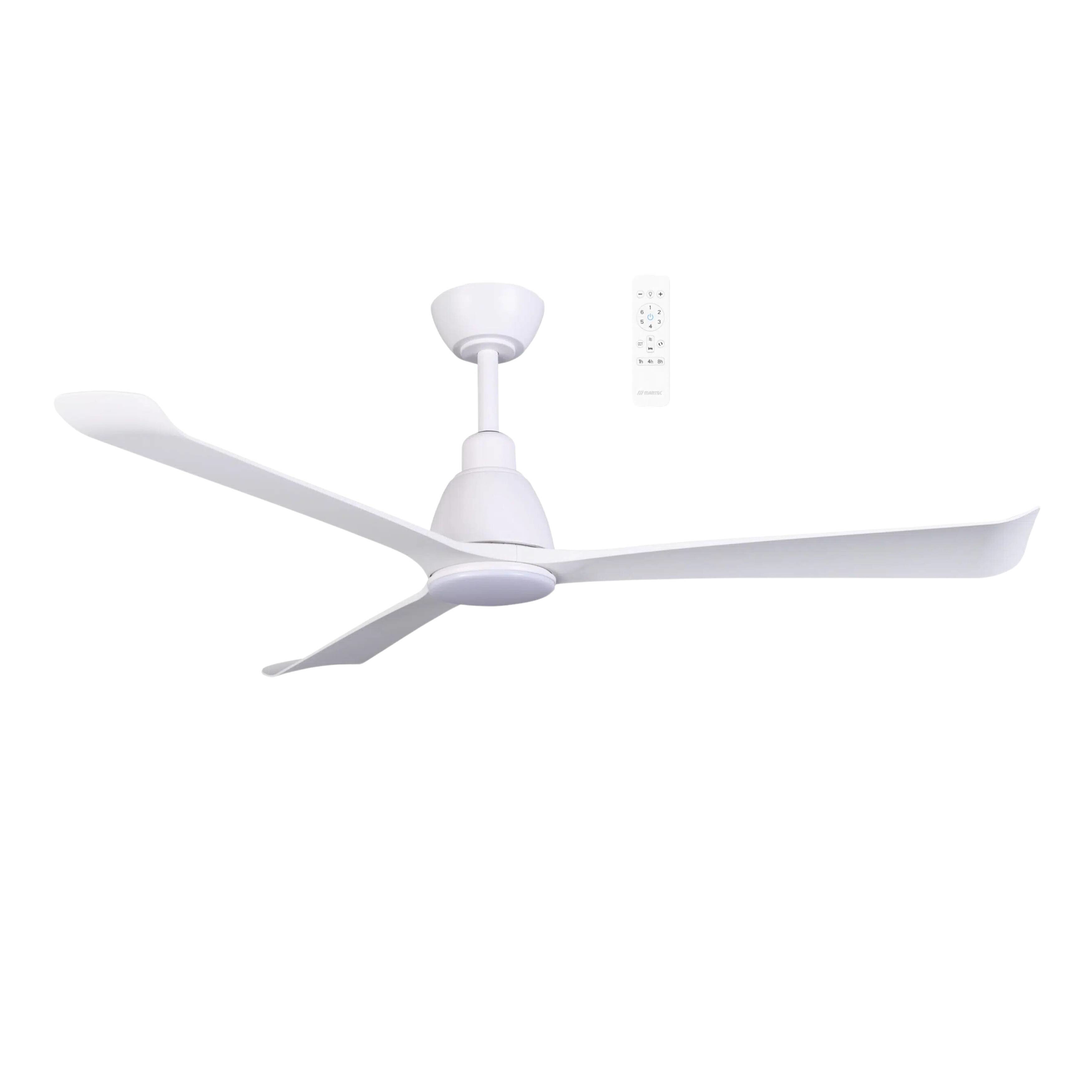 Polo 52 Smart DC Ceiling Fan with LED Light - Matt White