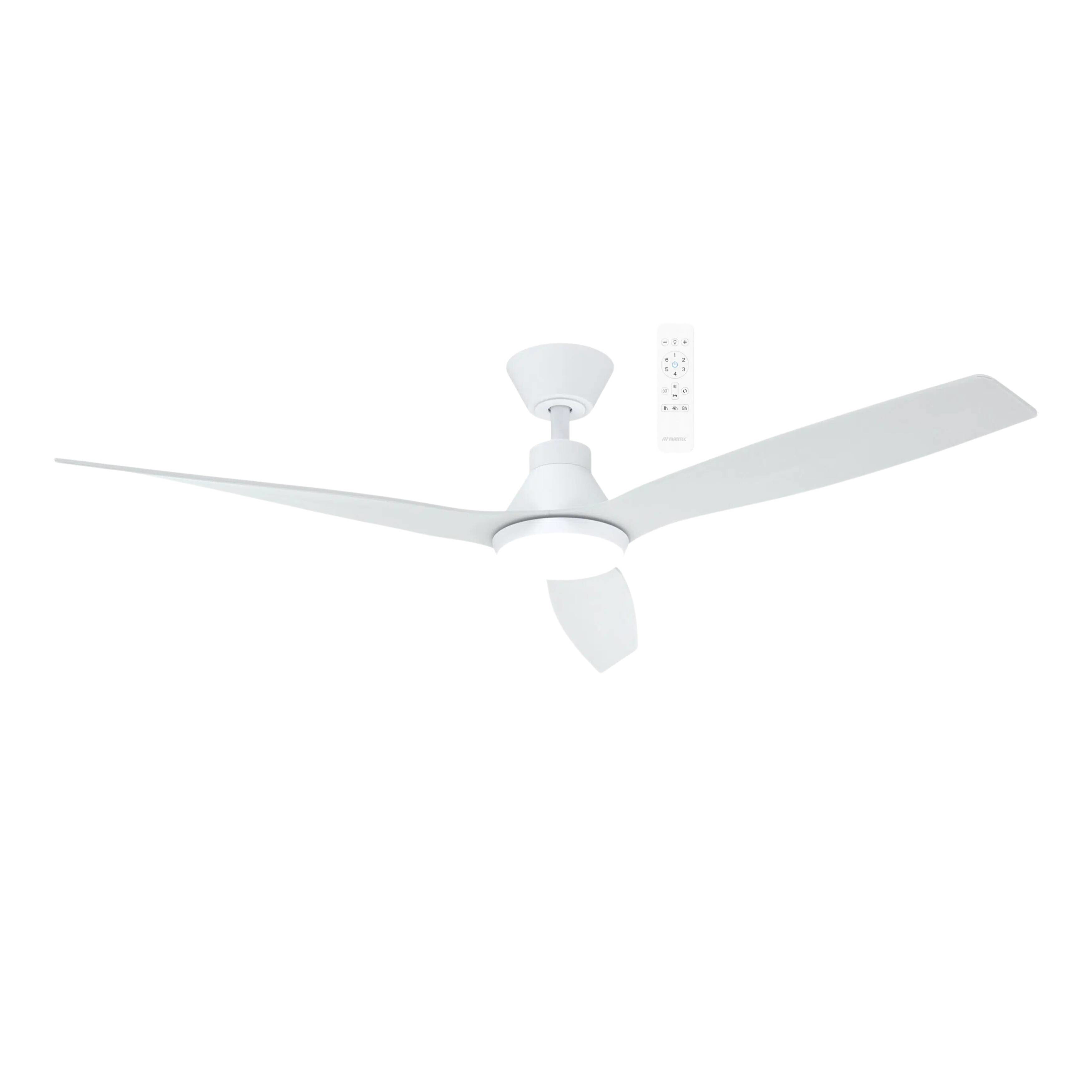 Triumph 52 Smart DC Ceiling Fan with LED Light - Matt White