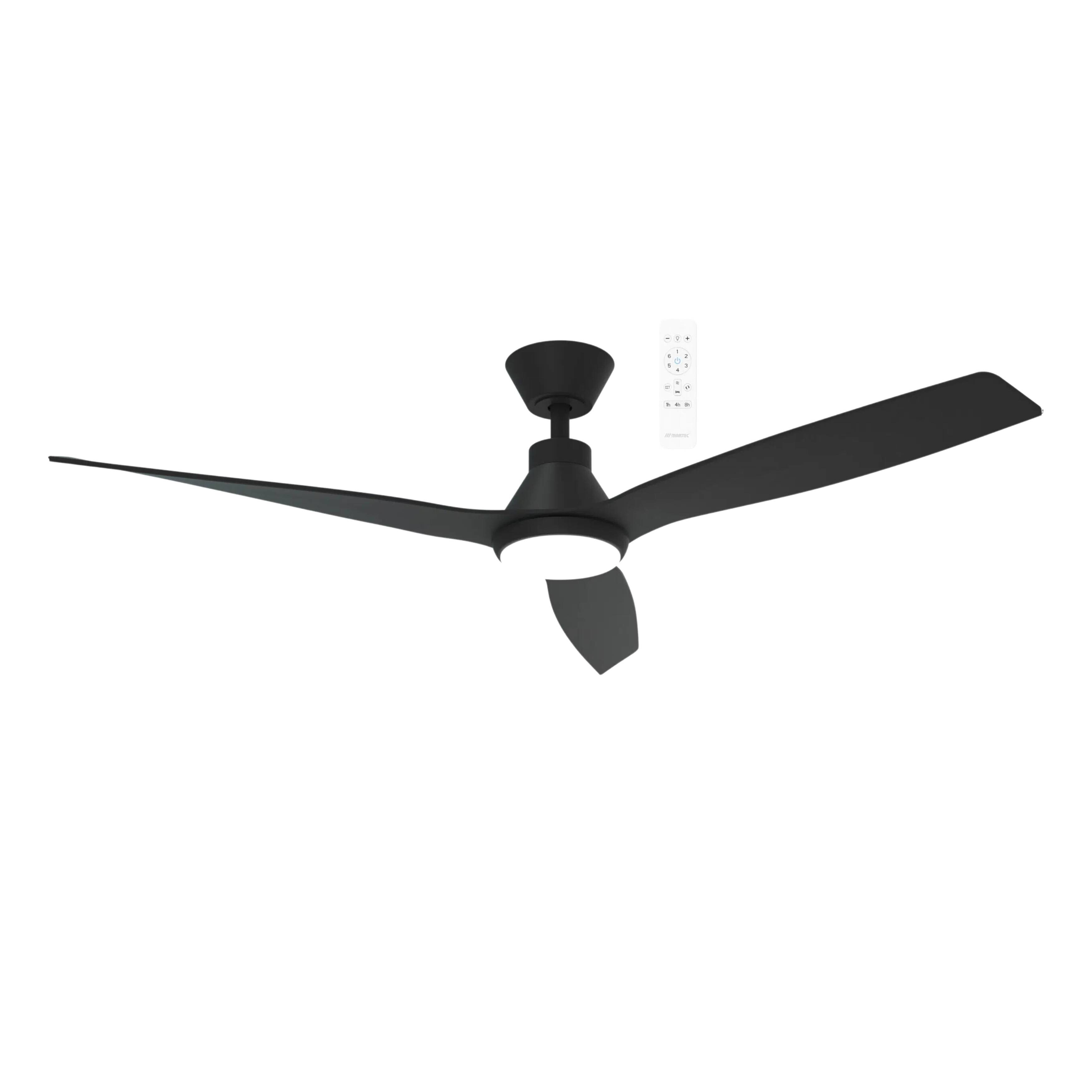 Triumph 52 Smart DC Ceiling Fan with LED Light - Matt Black