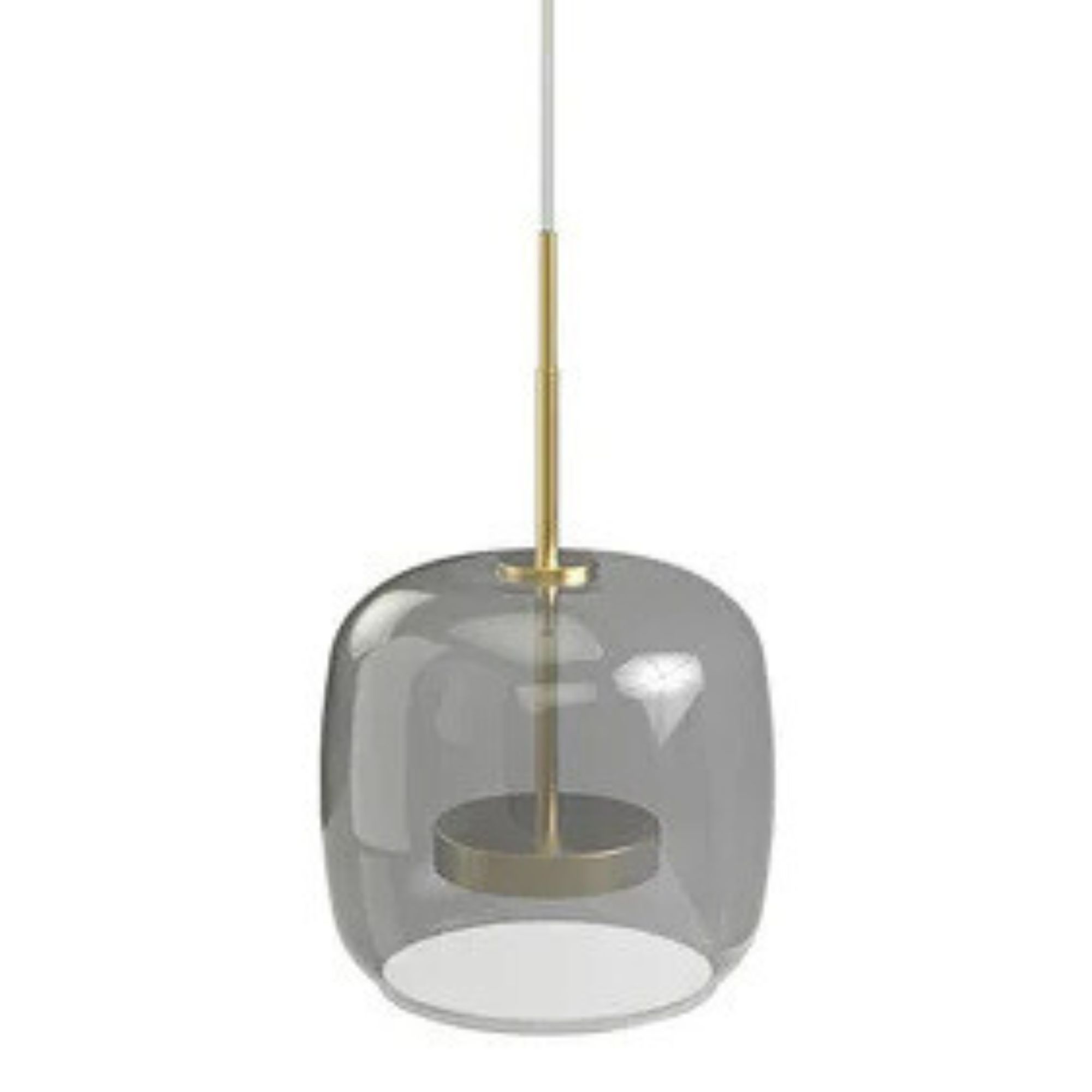Molly Smoke Glass Gold Pendant Light