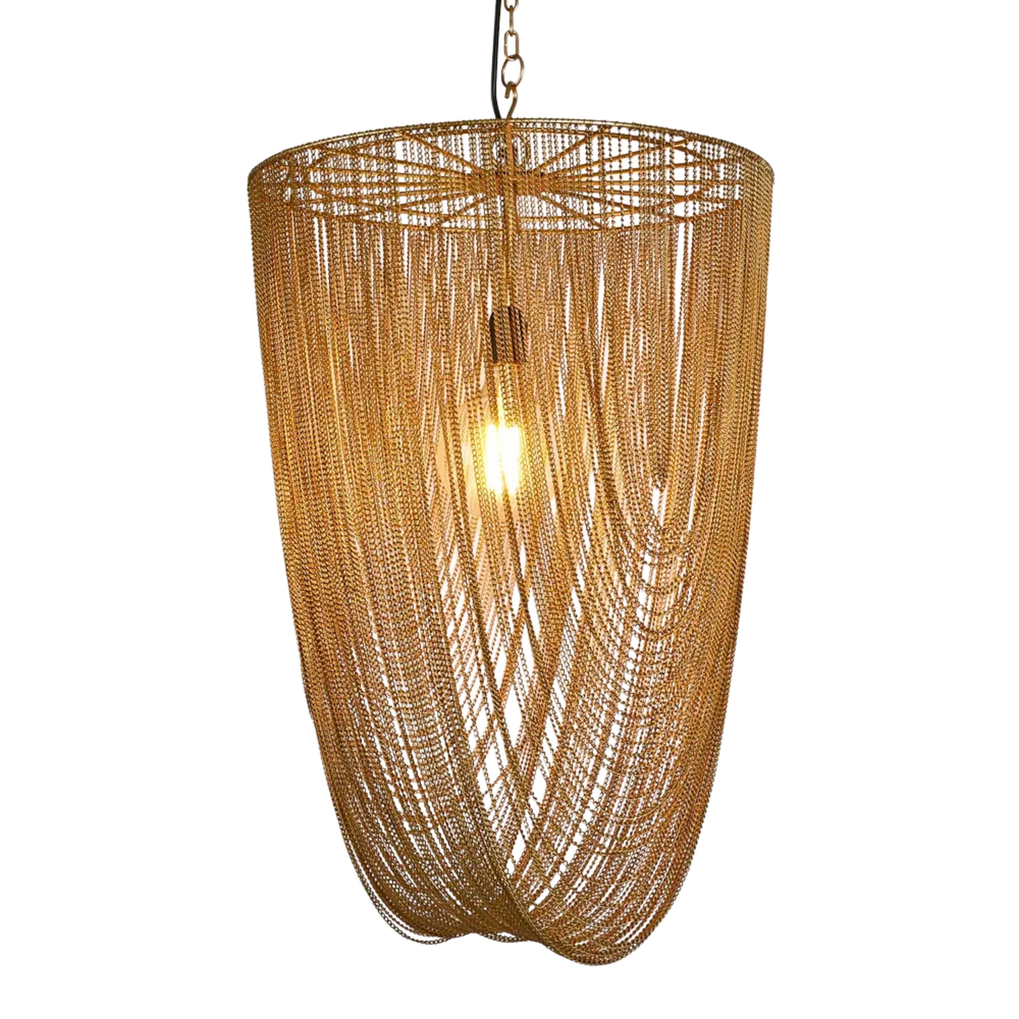 Maurice Gold Decorative Chain Pendant Chandelier