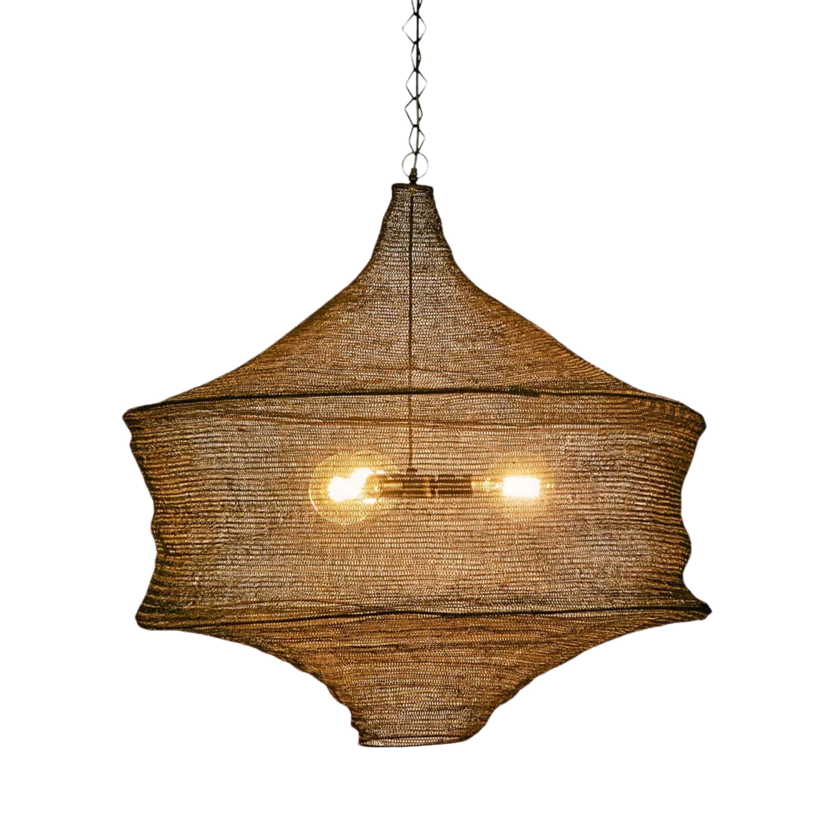 Behati Antique Brass Large Pendant Light
