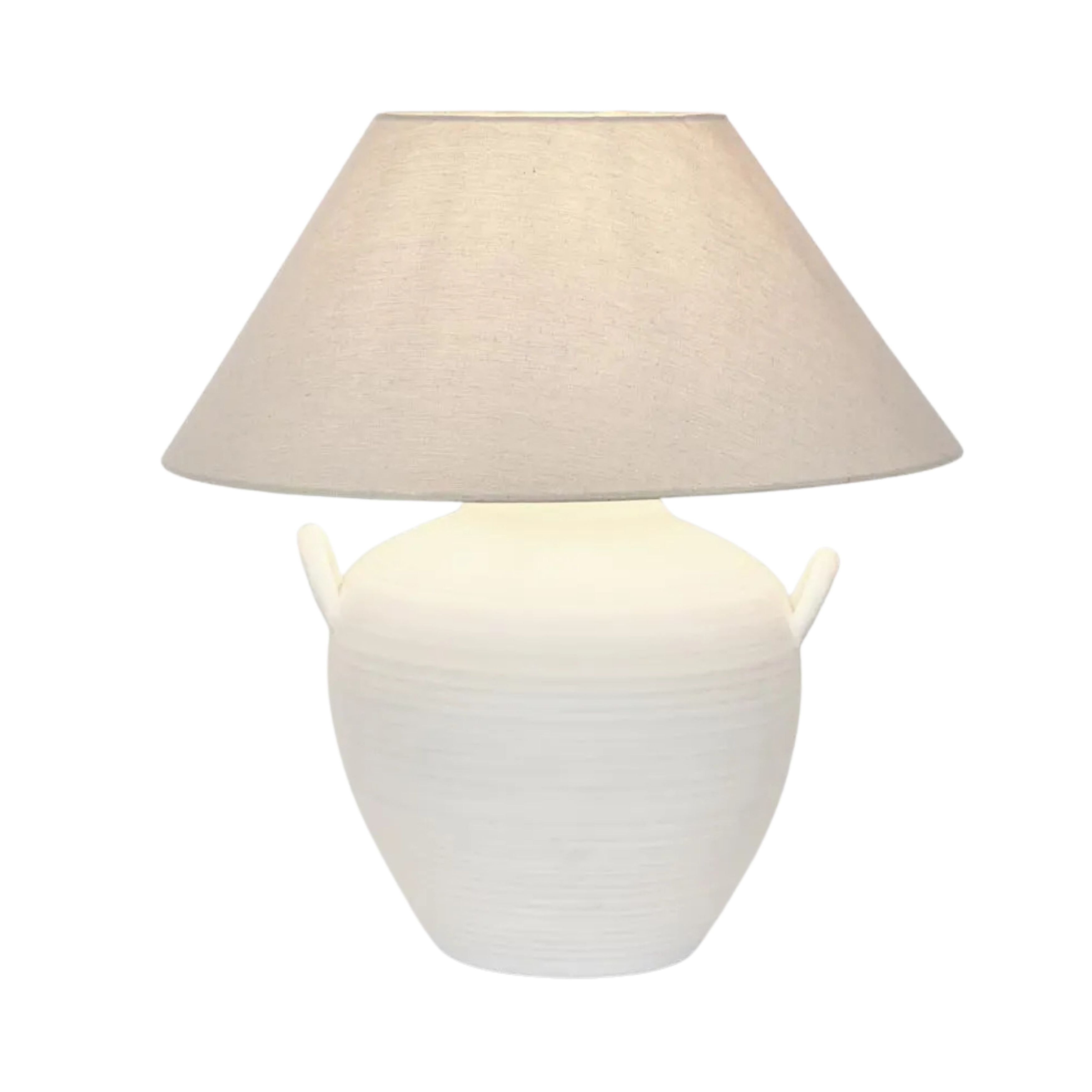 Carlotta White Jar Ceramic Table Lamp