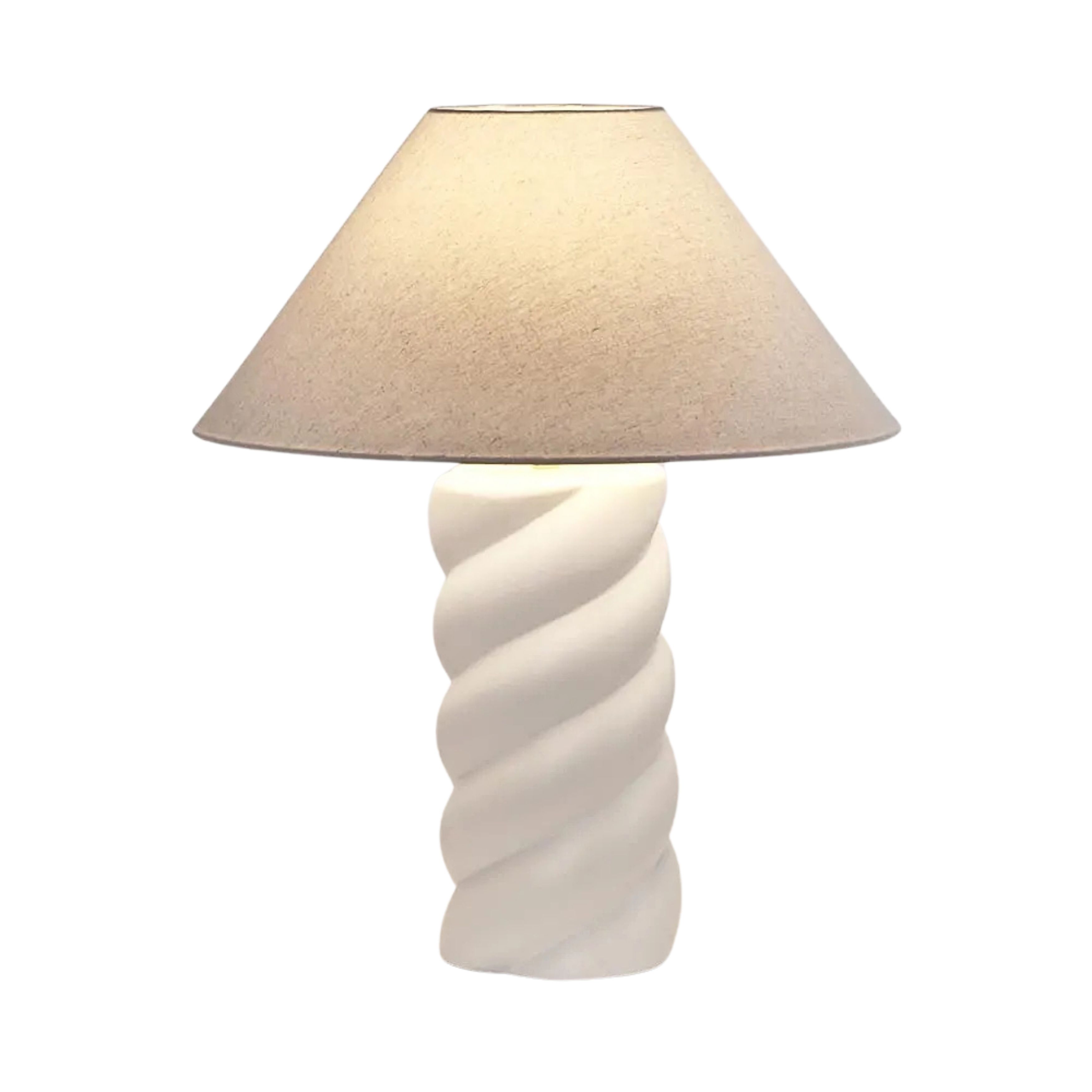 Theodore White Twisted Ceramic Table Lamp