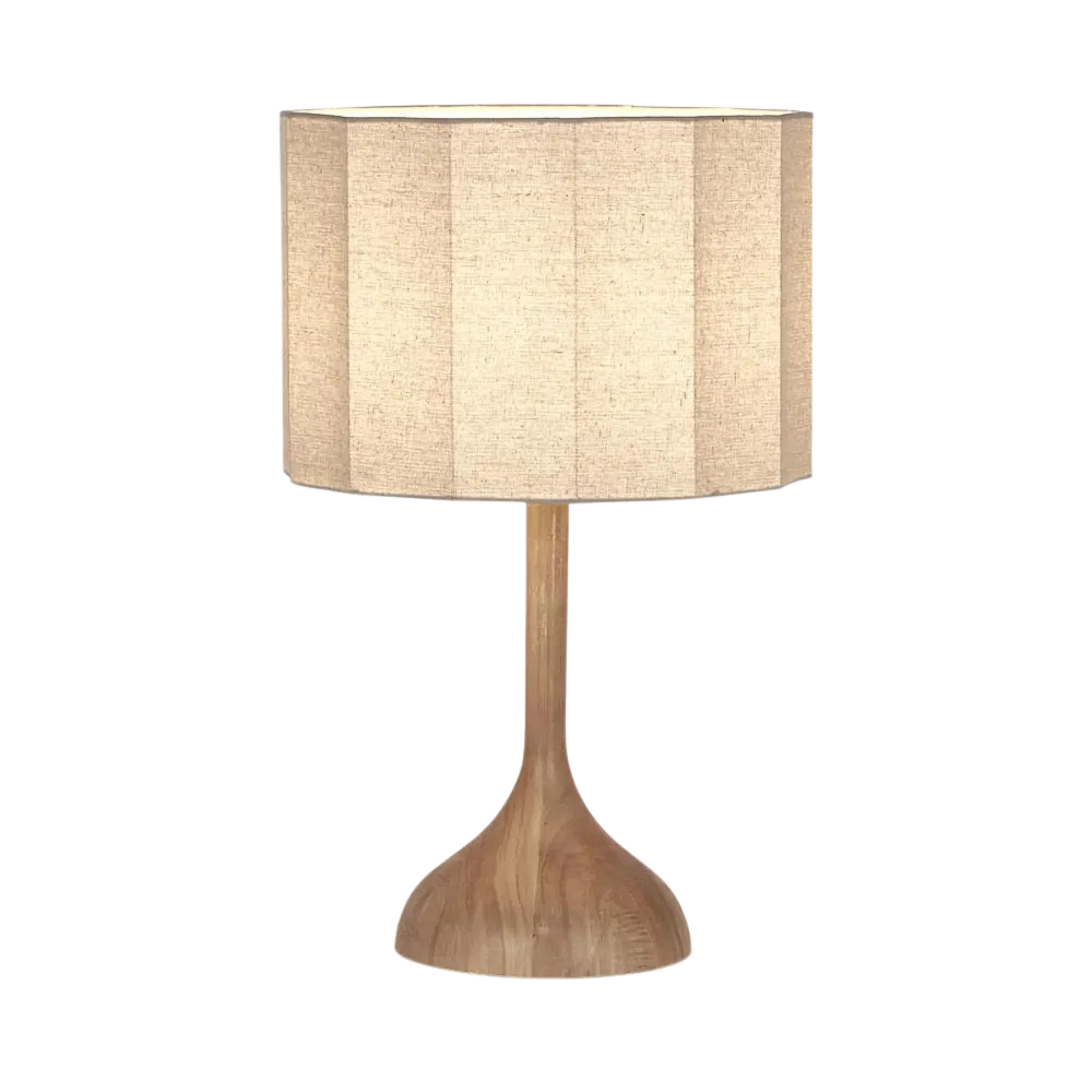 Shaw Natural Wooden Contemporary Table Lamp