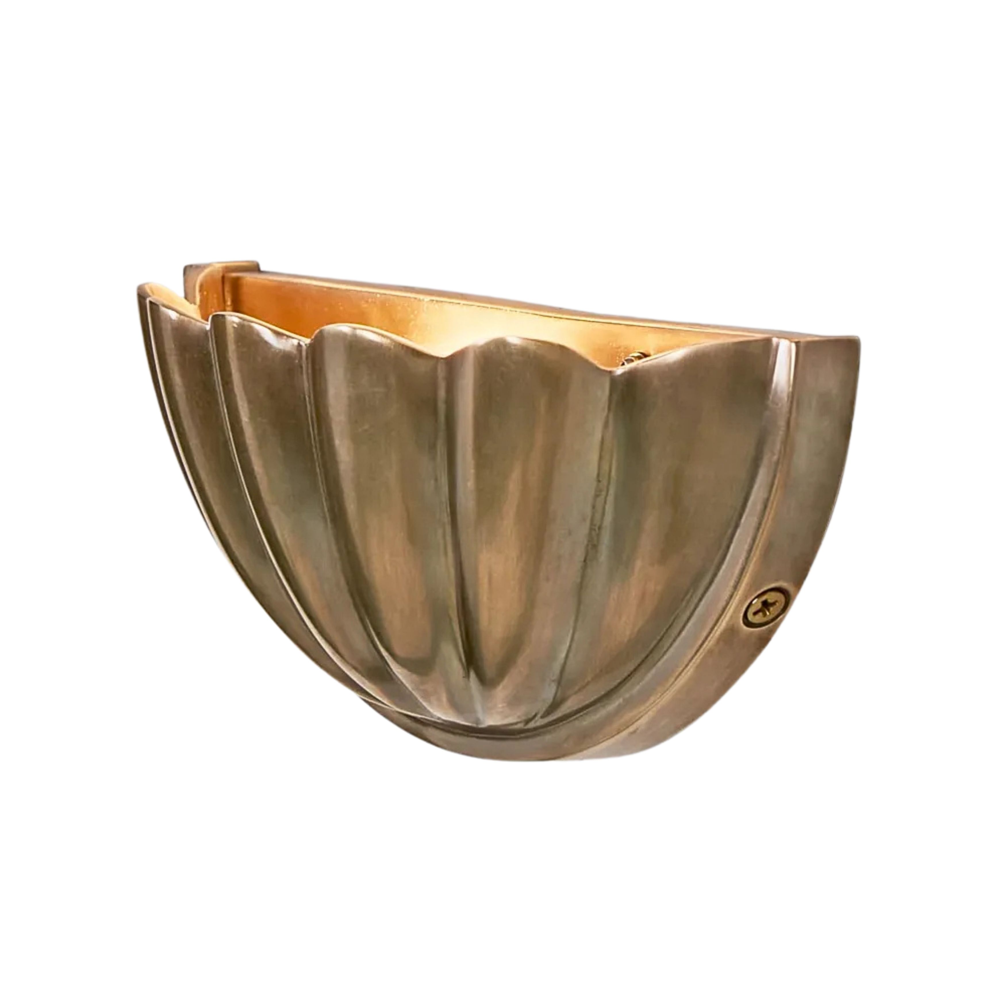 Lana Antique Brass Vintage Shell Wall Light