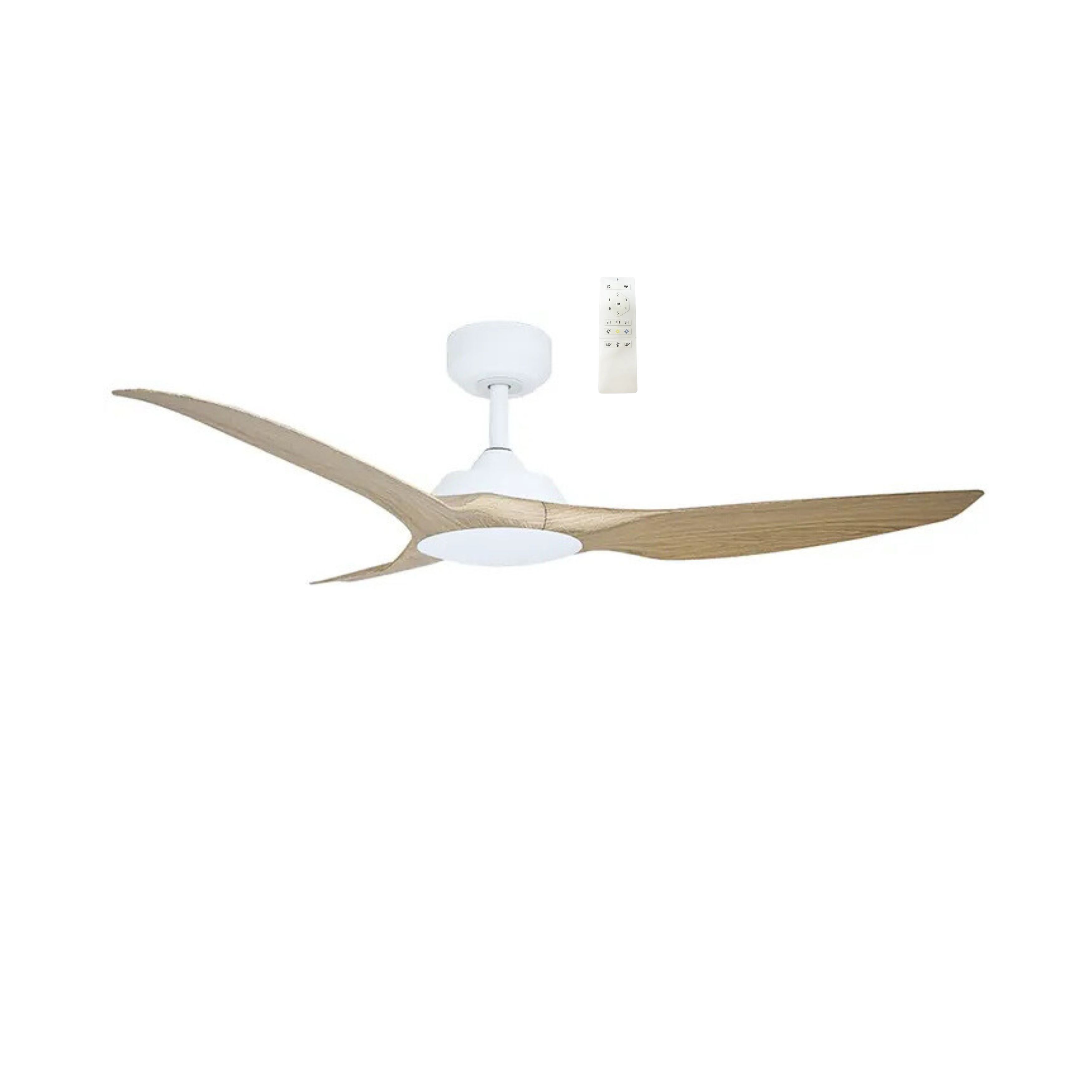 Raven RWS 46" Smart DC Ceiling Fan - White & Oak