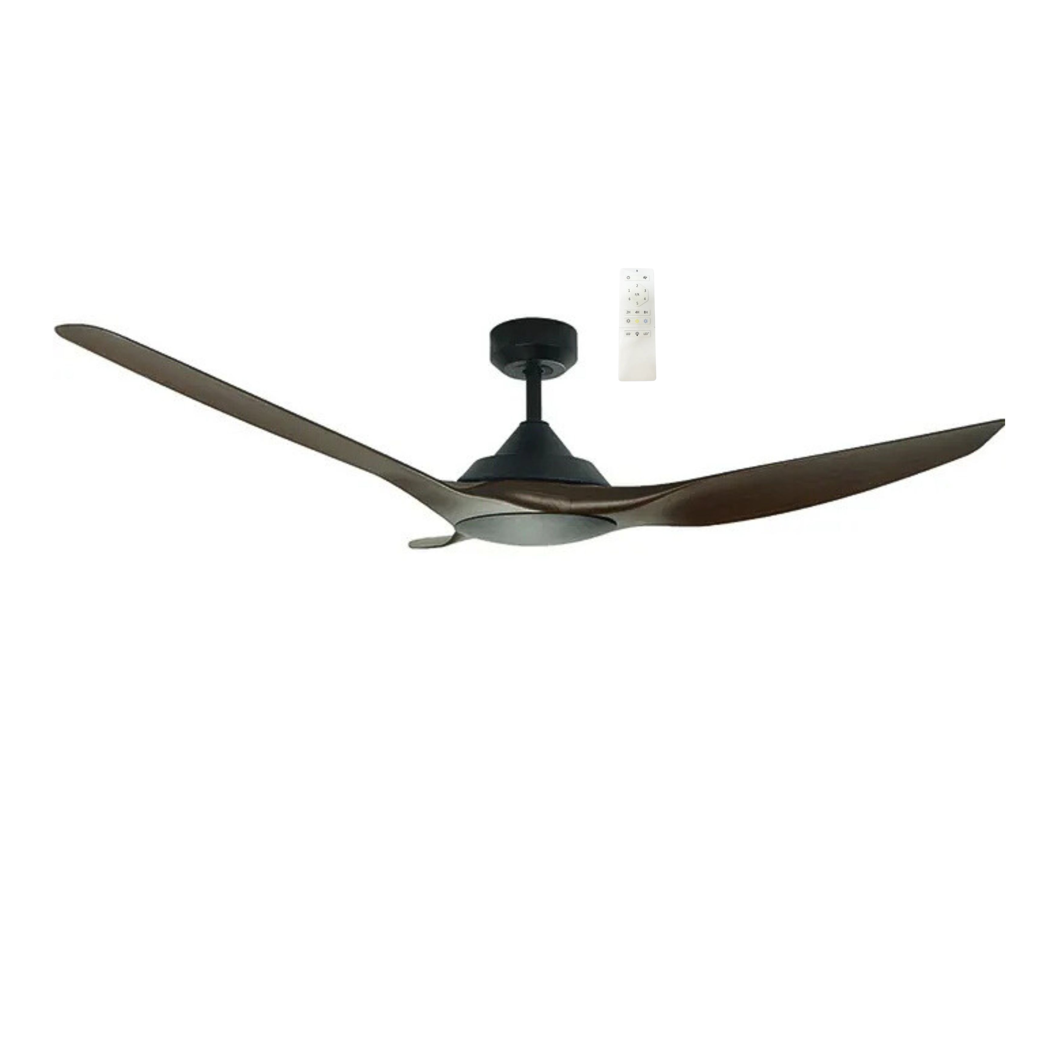 Raven RWS 64" Smart DC Ceiling Fan - Black & Walnut