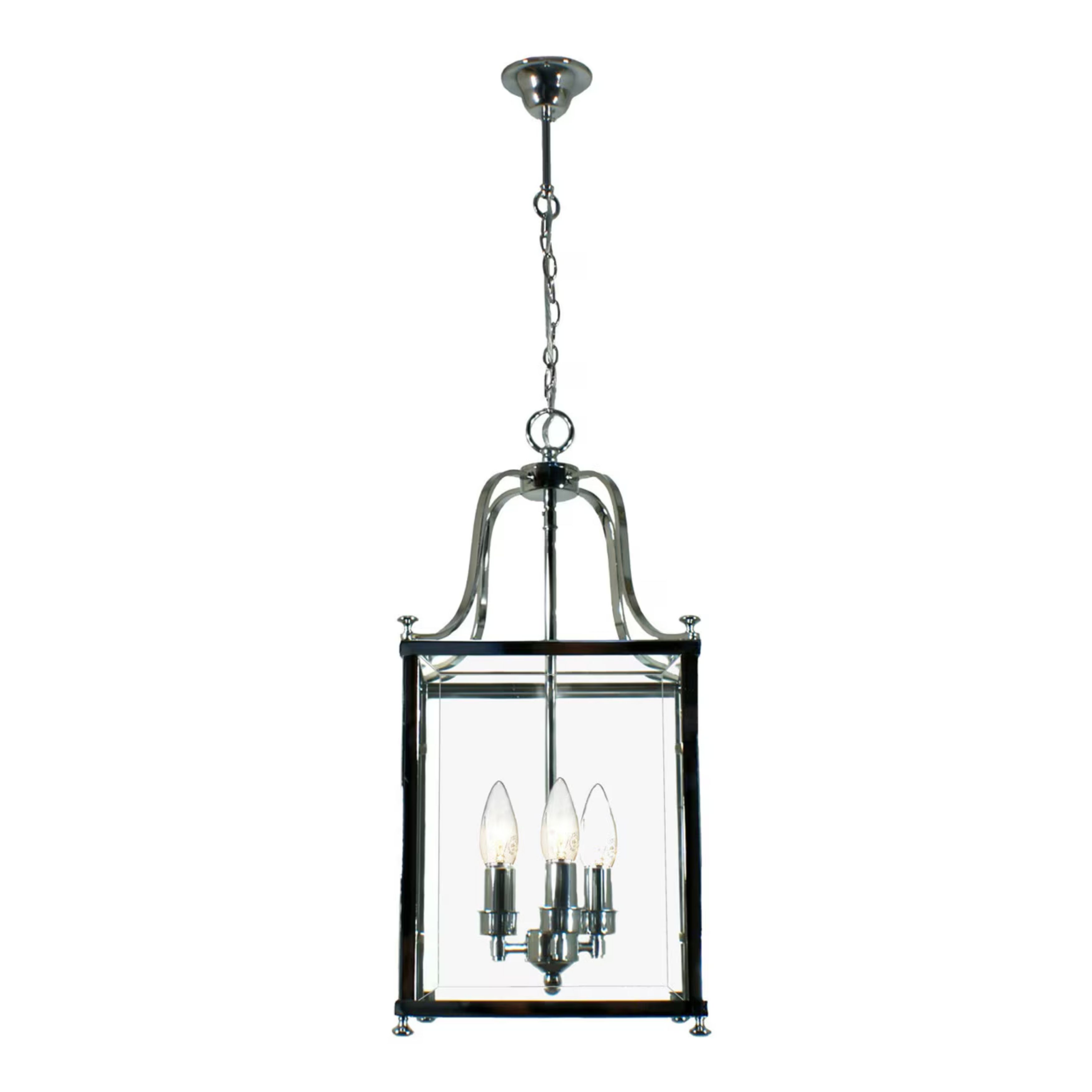 Michigan 3 Light Chrome Lantern Pendant Light