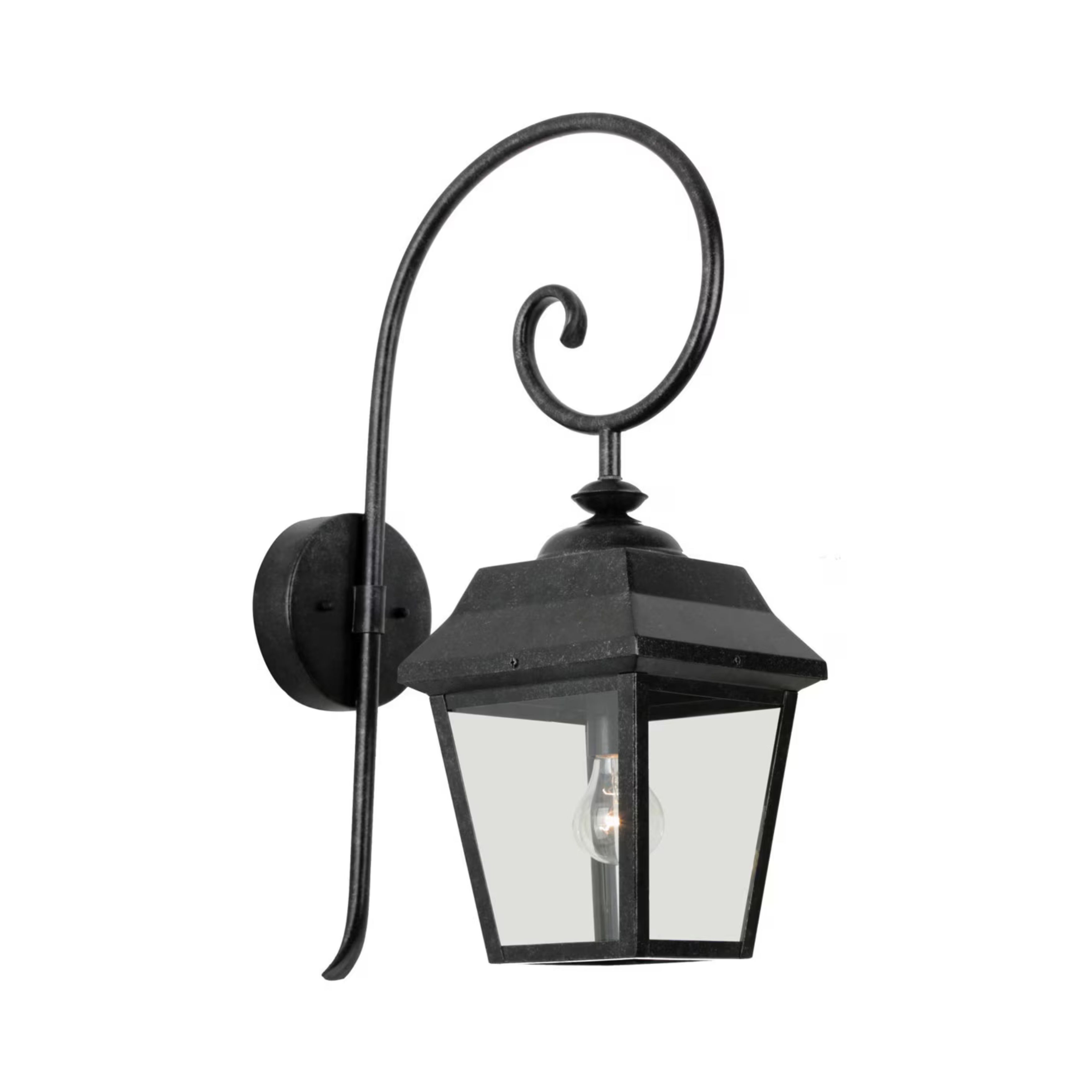 Fairlight Antique Black Lantern Wall Light