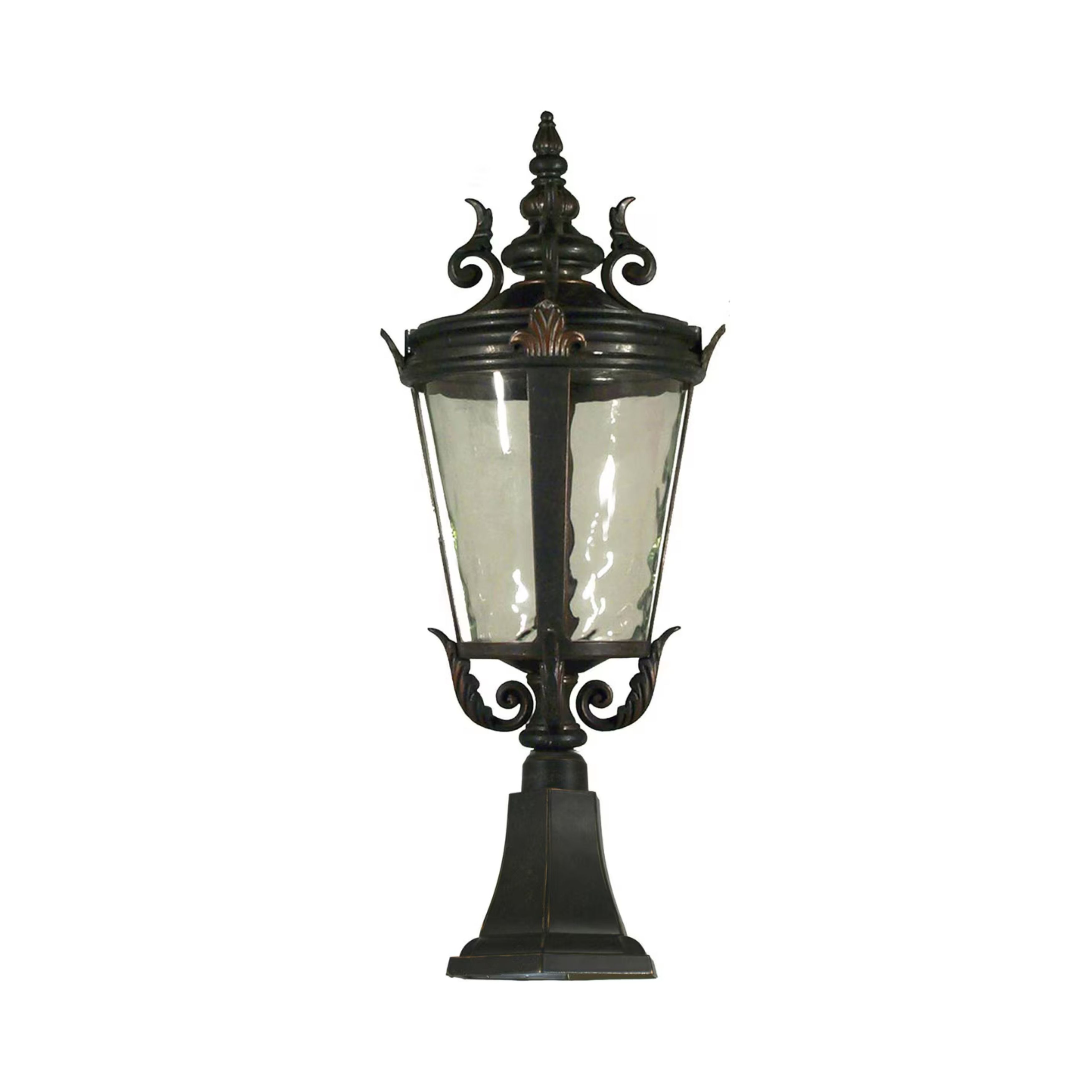 Albany Exterior Antique Bronze Pillar Light