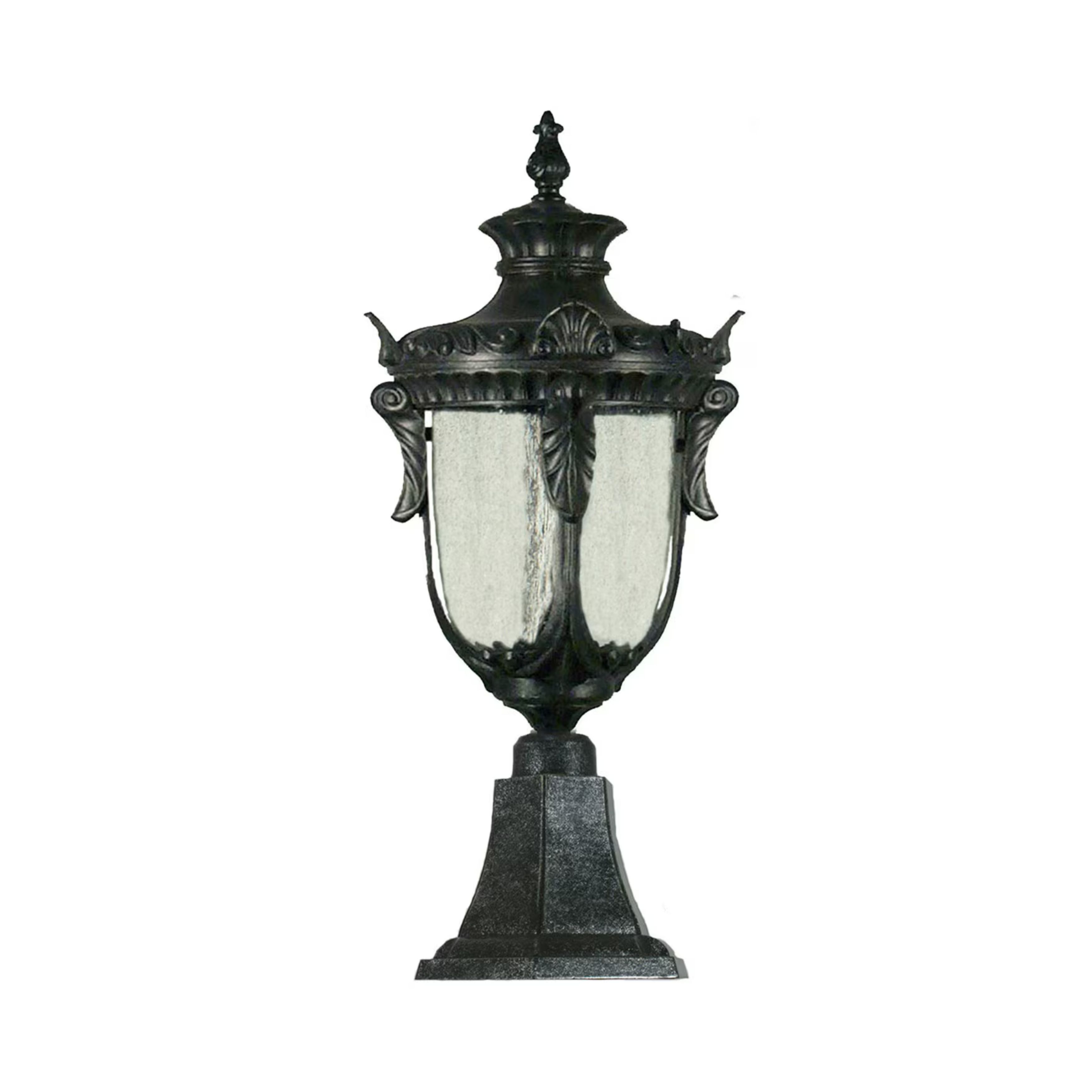 Wellington Exterior Antique Black Pillar Light