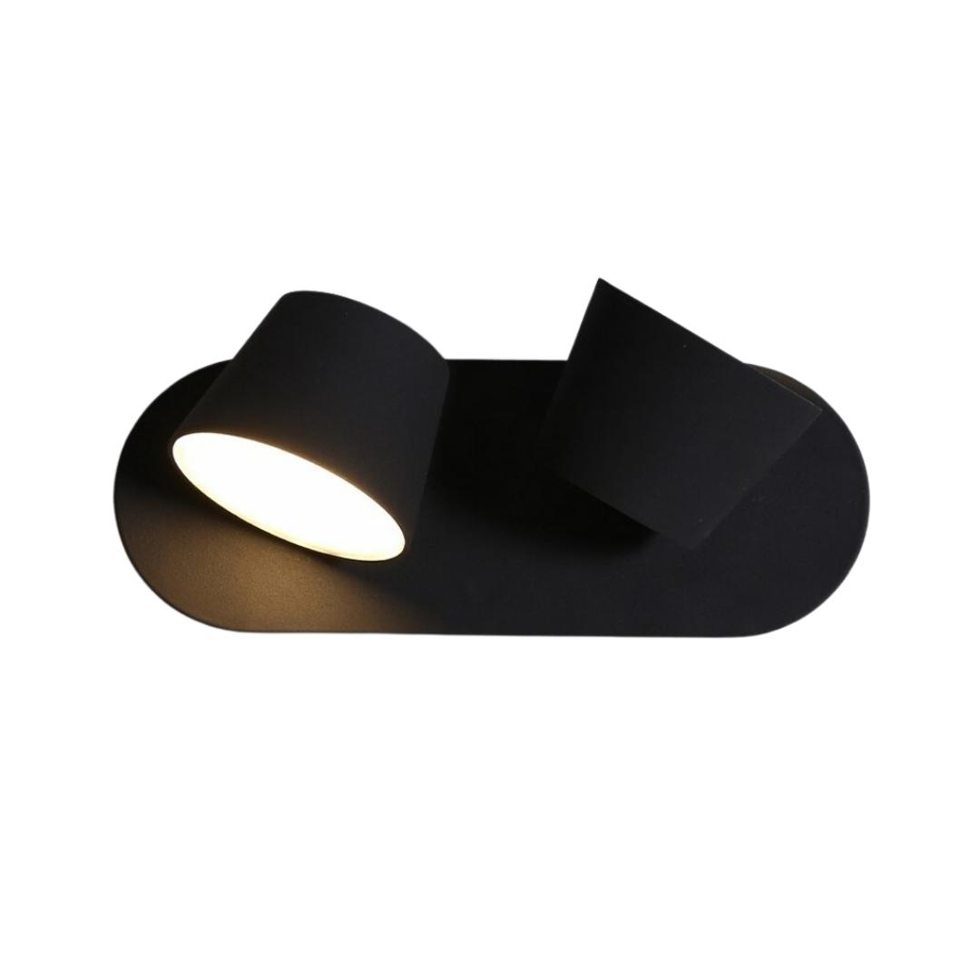 Bask Twin LED Interior Wall Light - Black