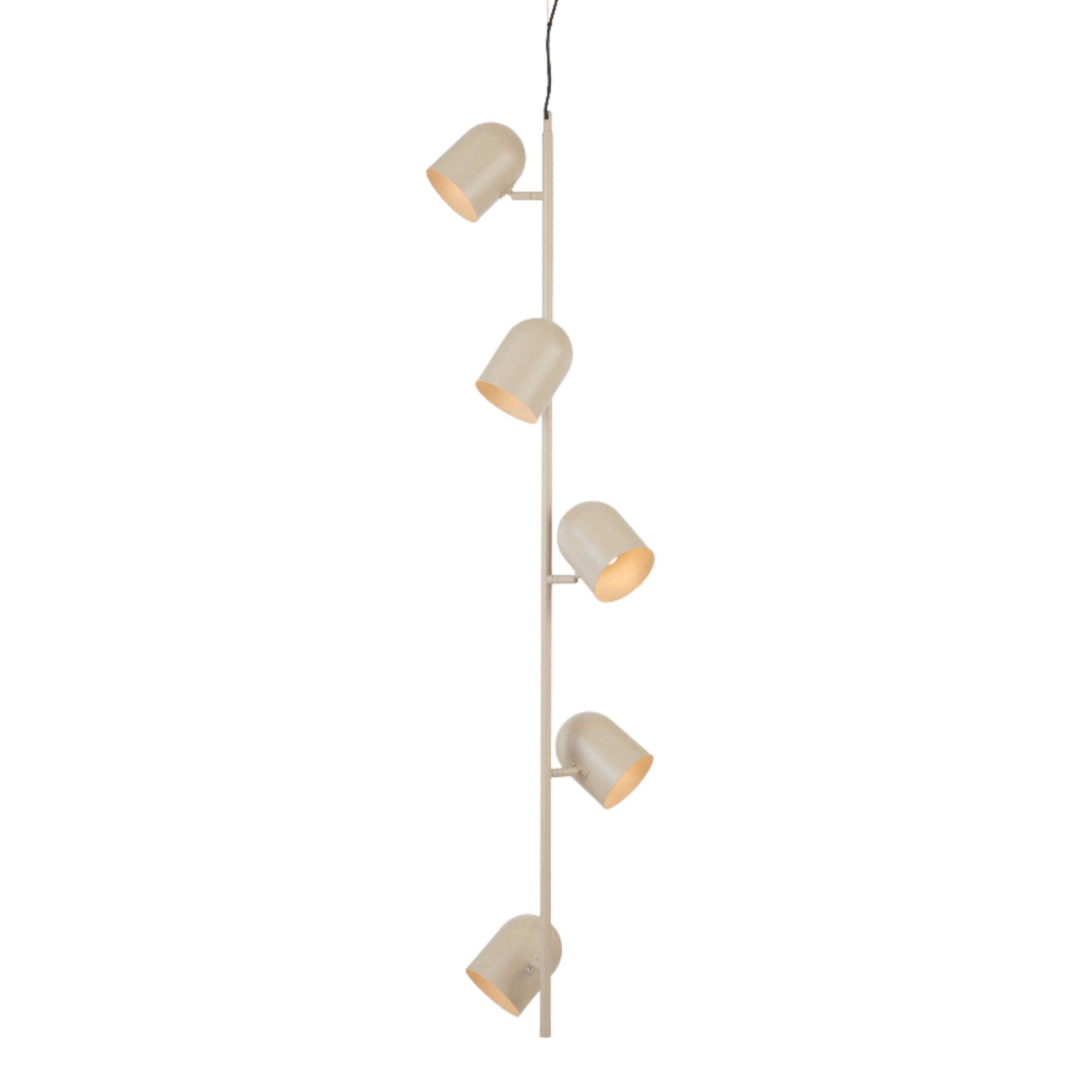Acton 5 Light Satin Khaki Modern Convertible Pendant