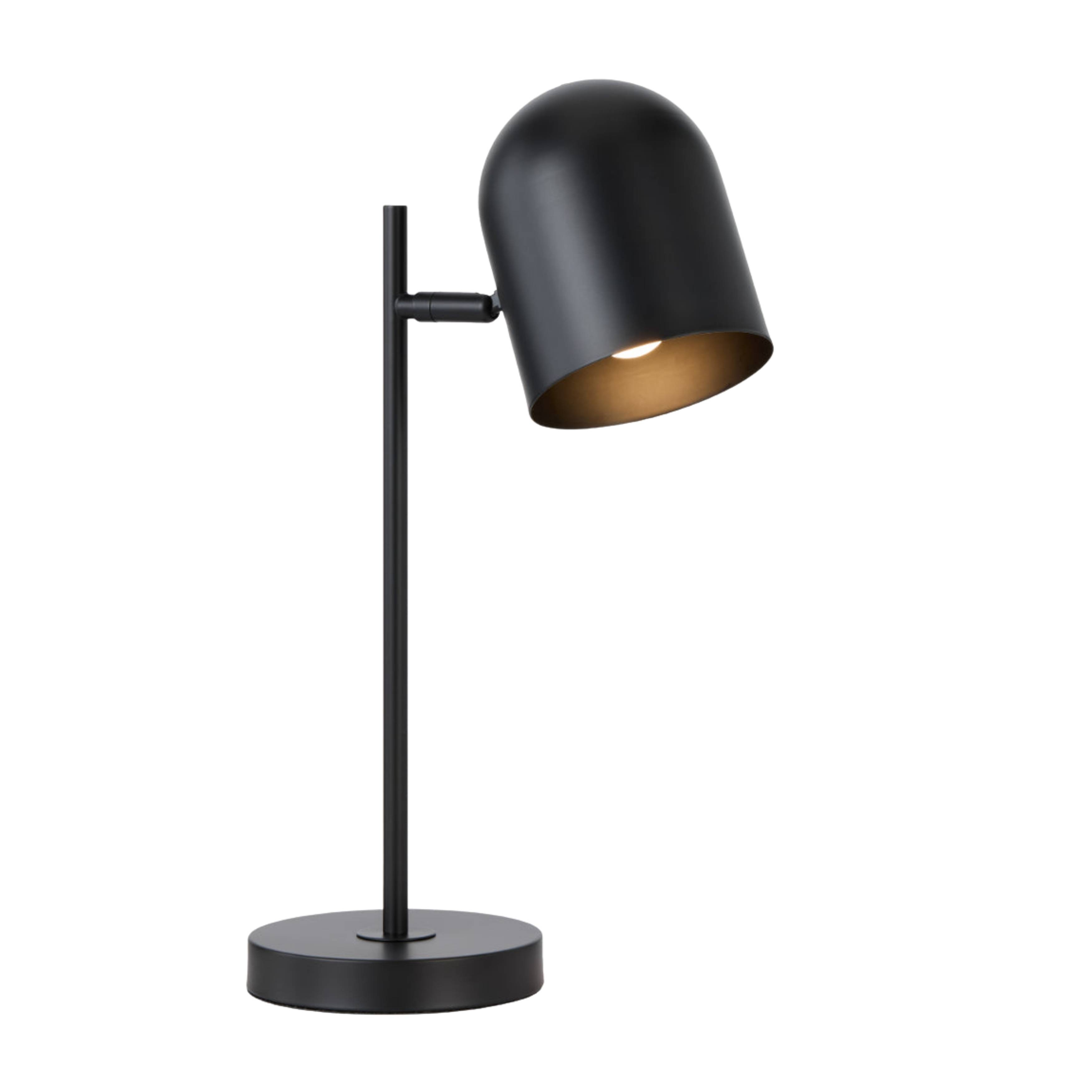 Acton Satin Black Modern Table Lamp