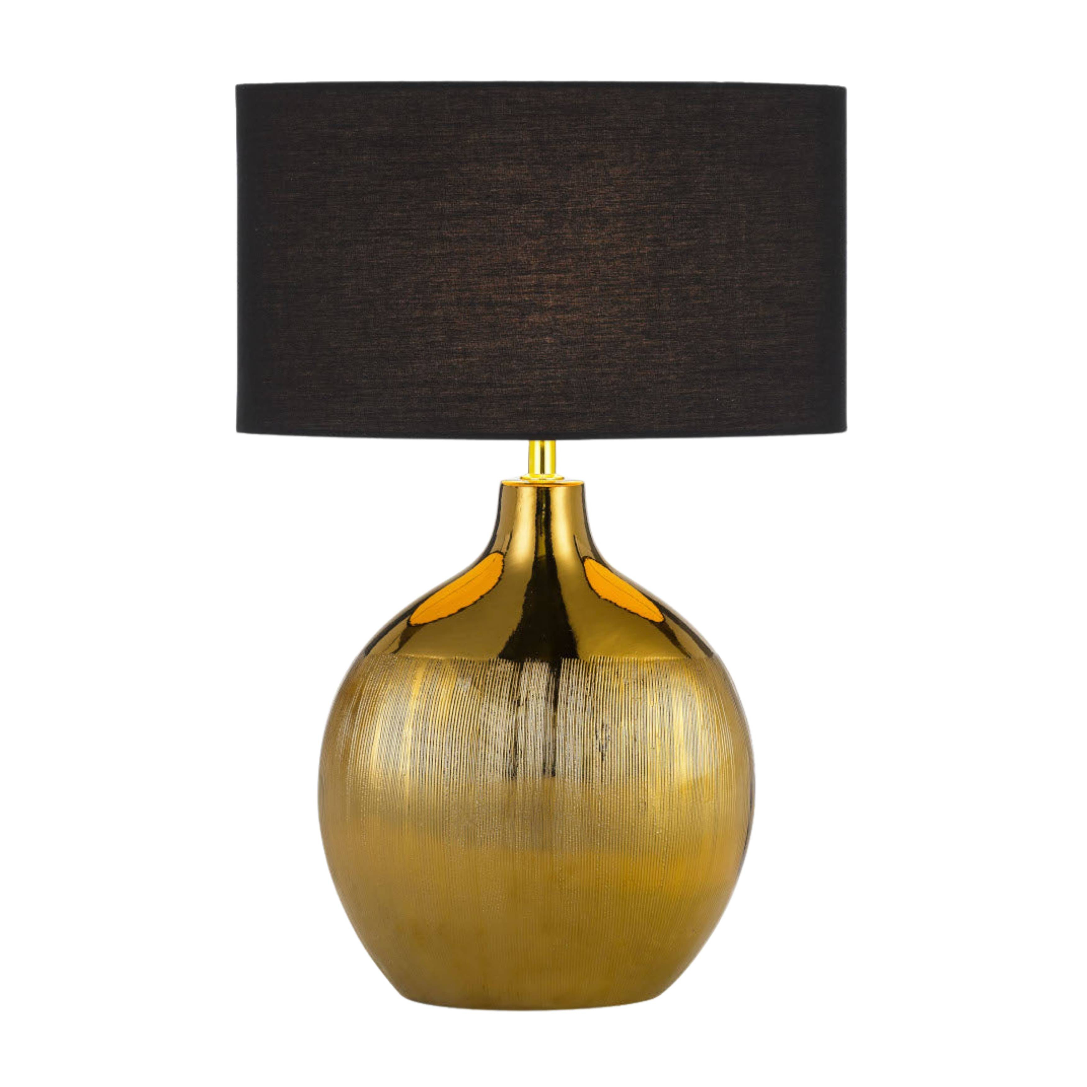 Agen Black Gold Ceramic Table Lamp
