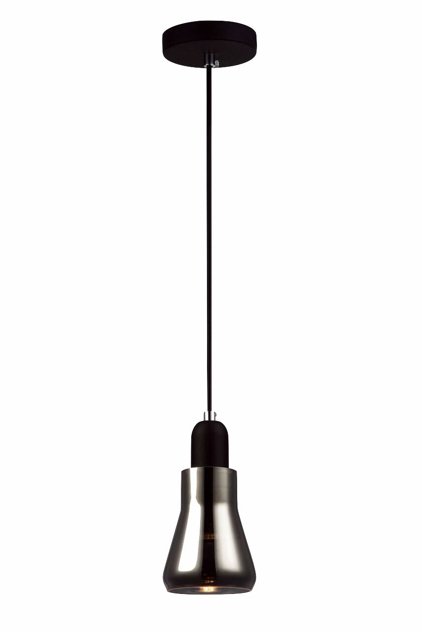 Flute Smoke Glass Minimalist Pendant Light