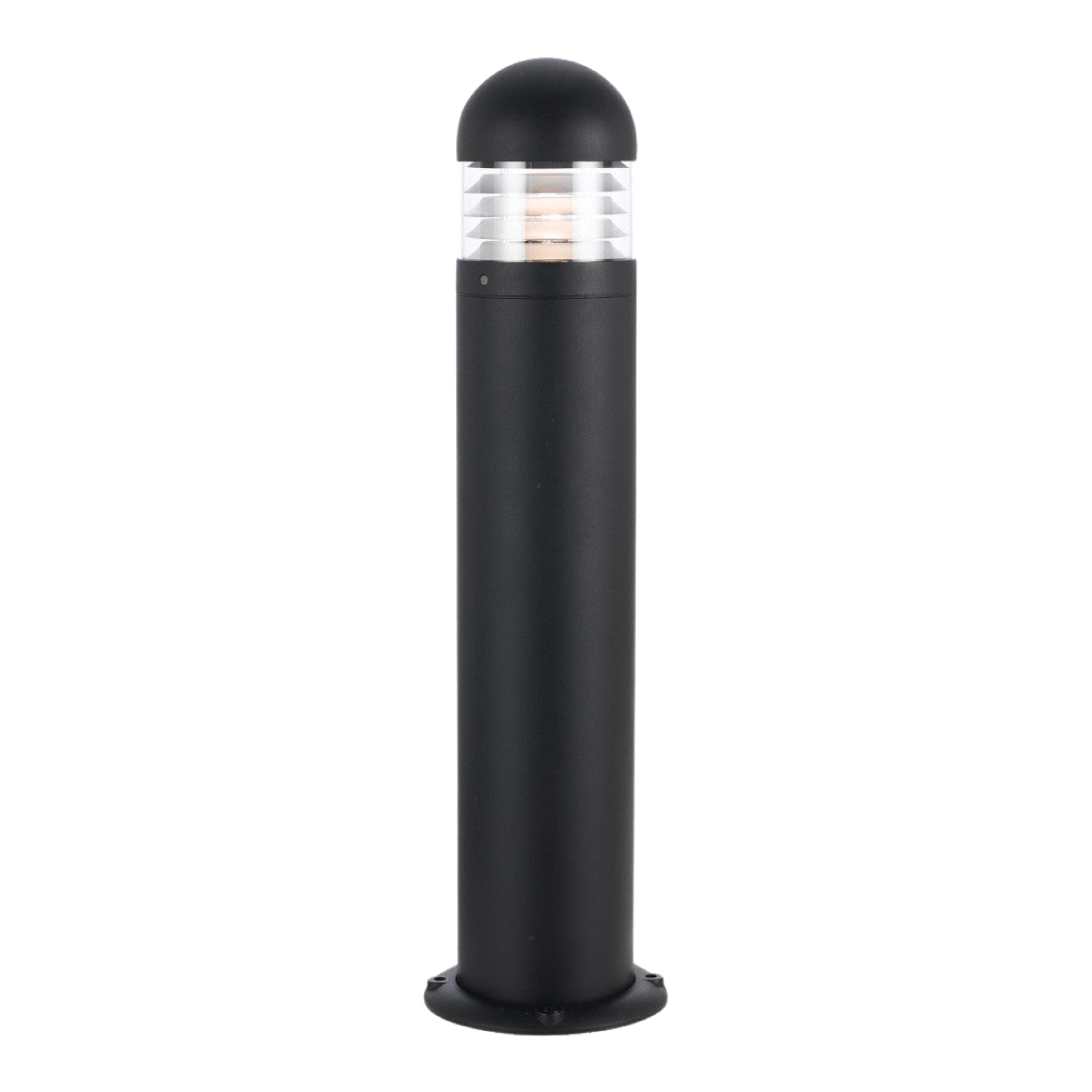 Chur Black Louvre Grille Post Bollard Light