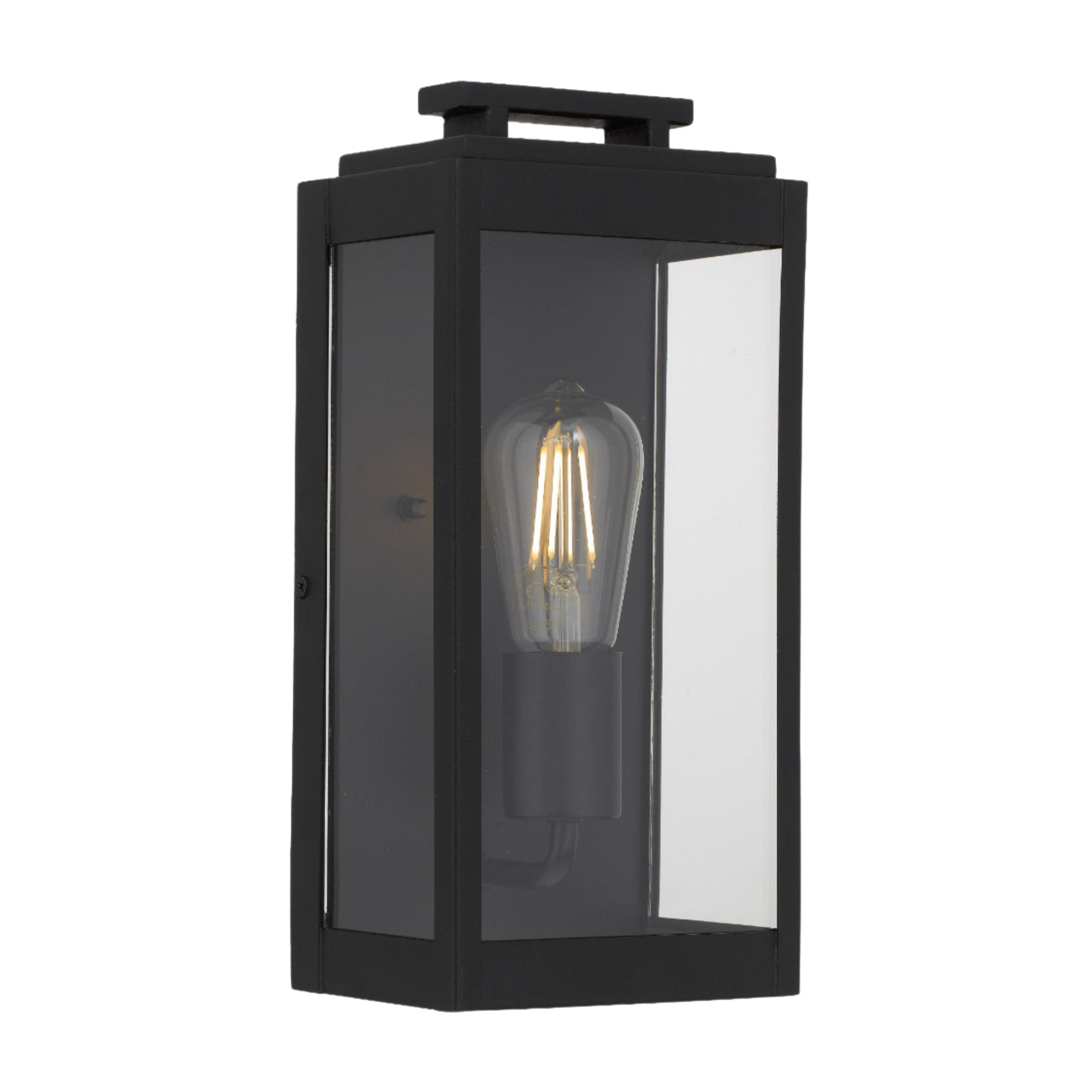 Dumont Black Contemporary Outdoor Solo Wall Light