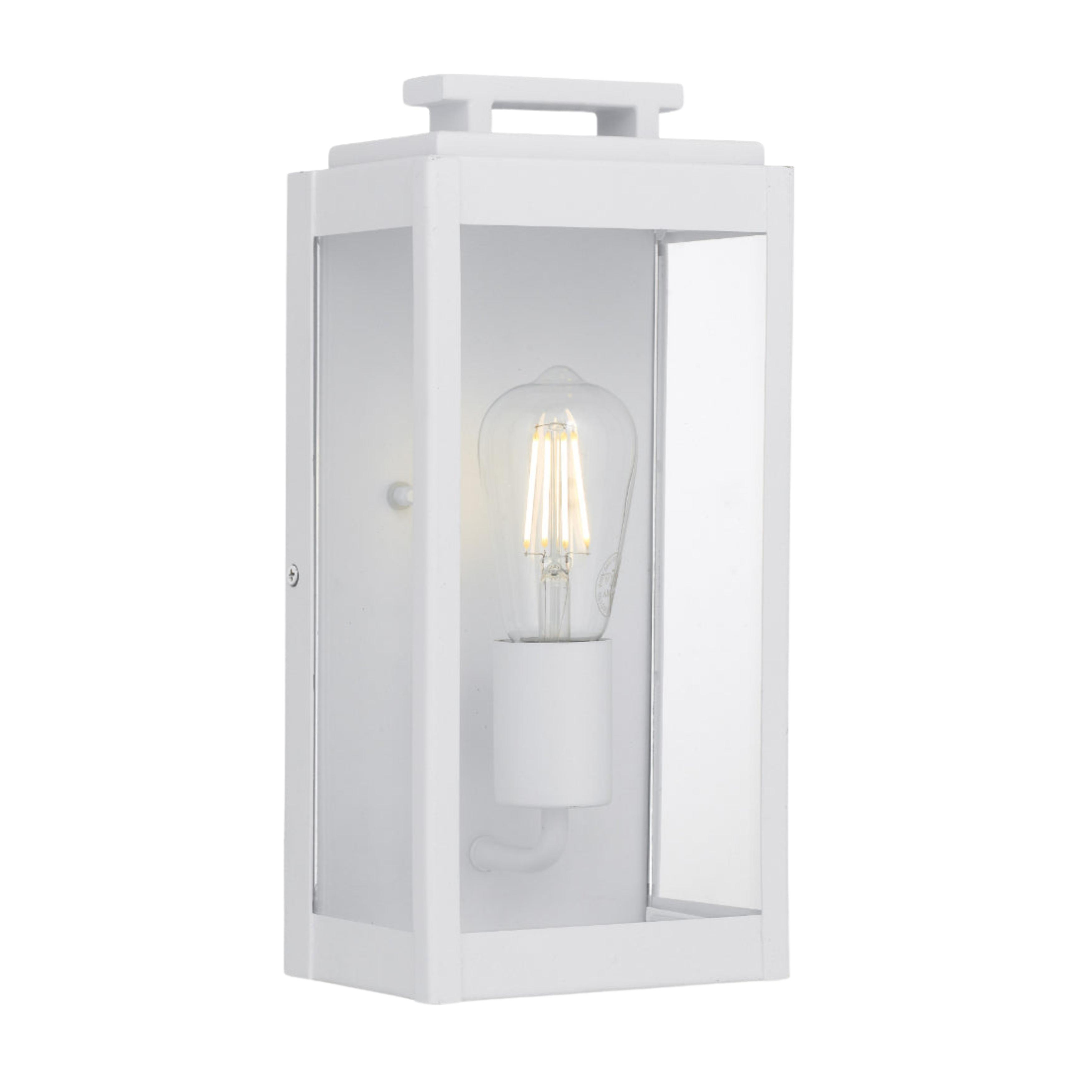 Dumont White Contemporary Outdoor Solo Wall Light
