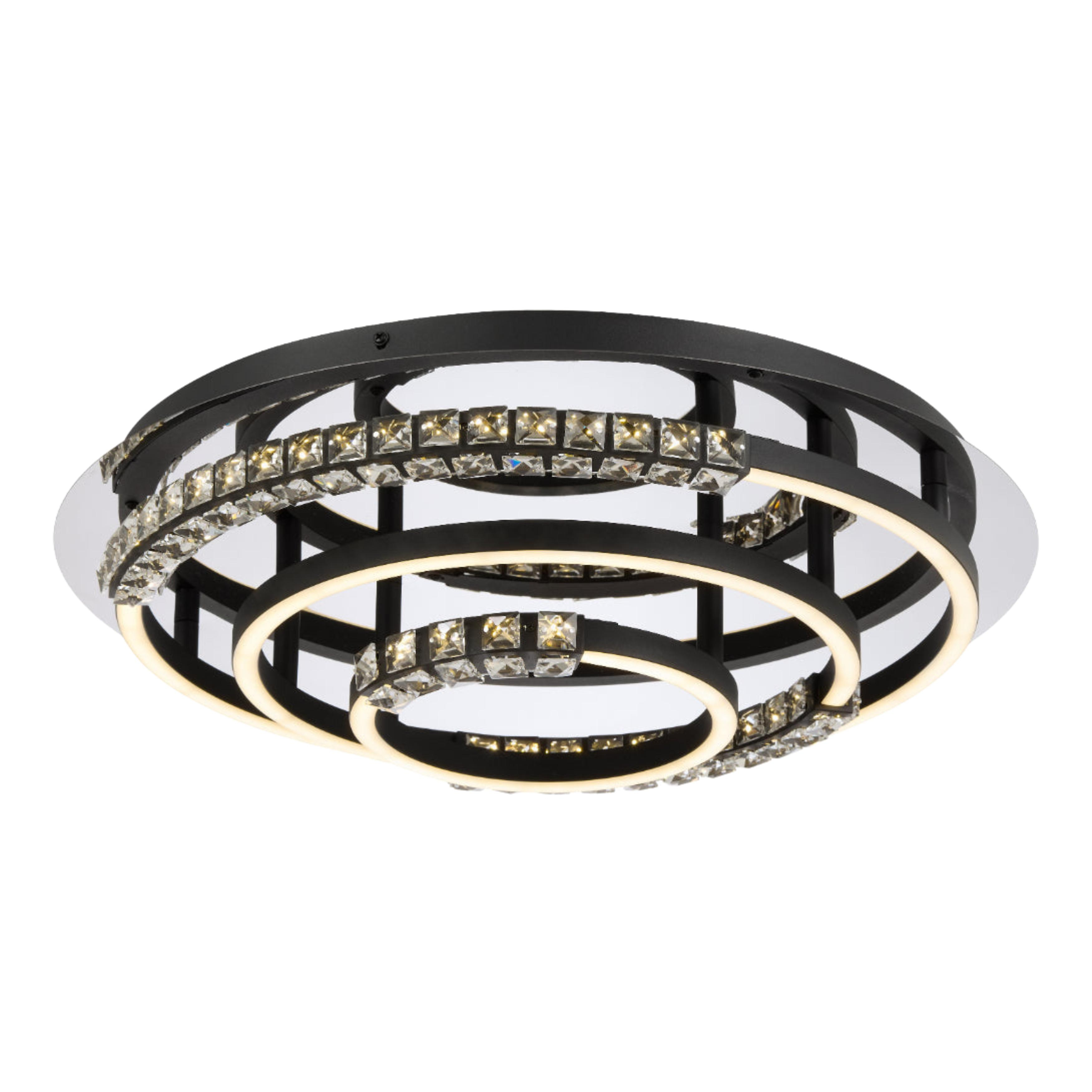 Fabriano Black 3CCT LED Ring Close To Ceiling Light