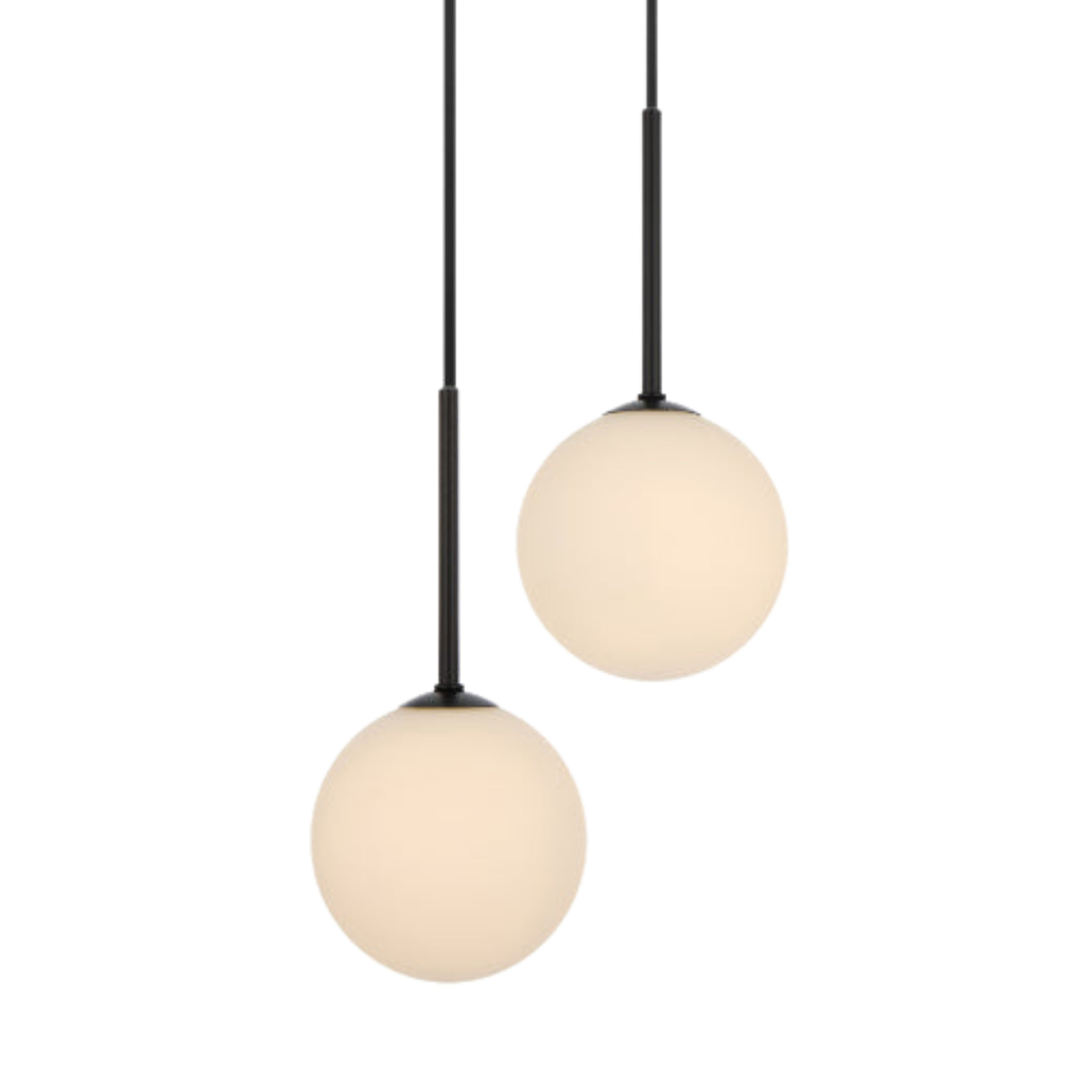 Grayson Duo Opal Matt Glass Black Pendant