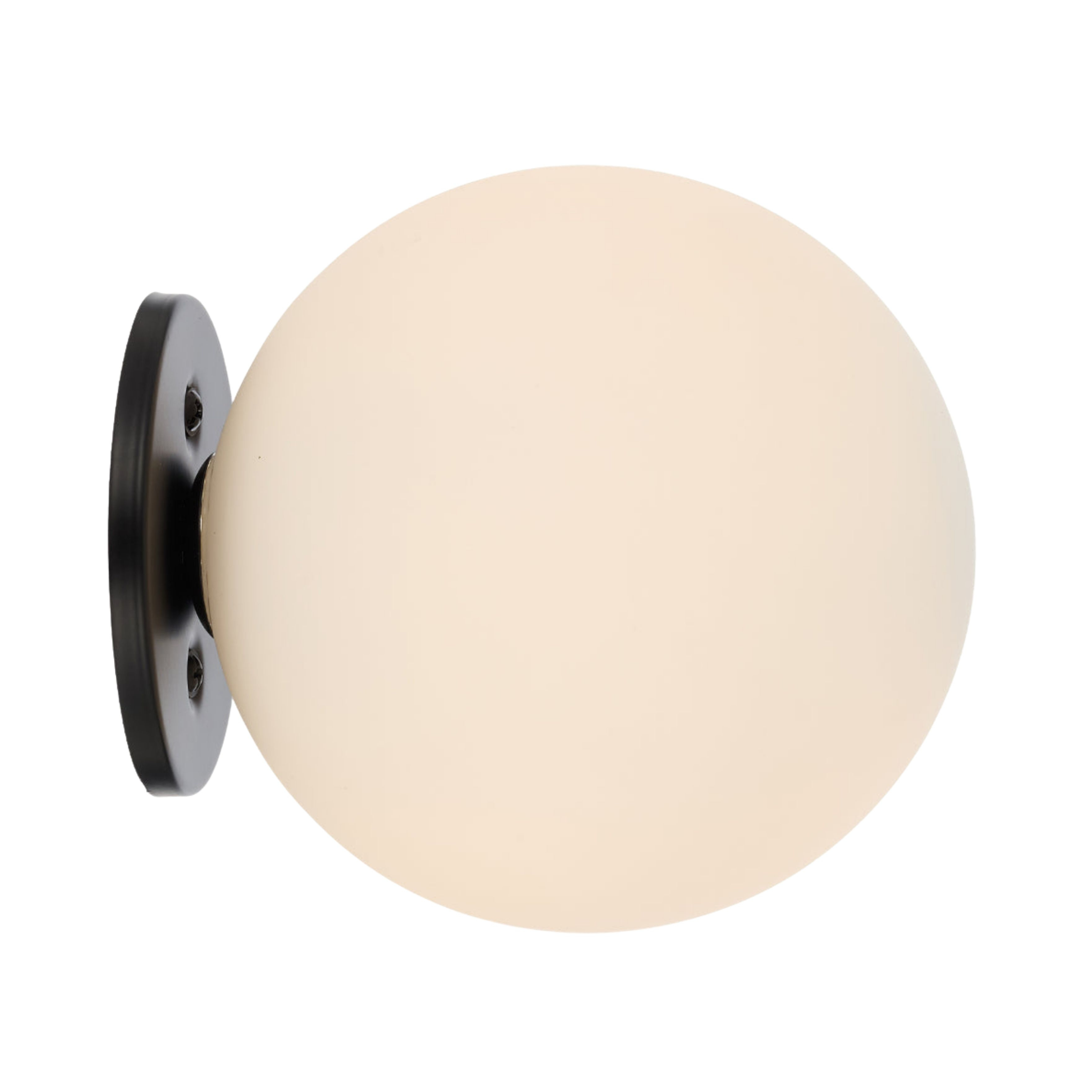 Grayson Opal Matt Glass Black Wall Light