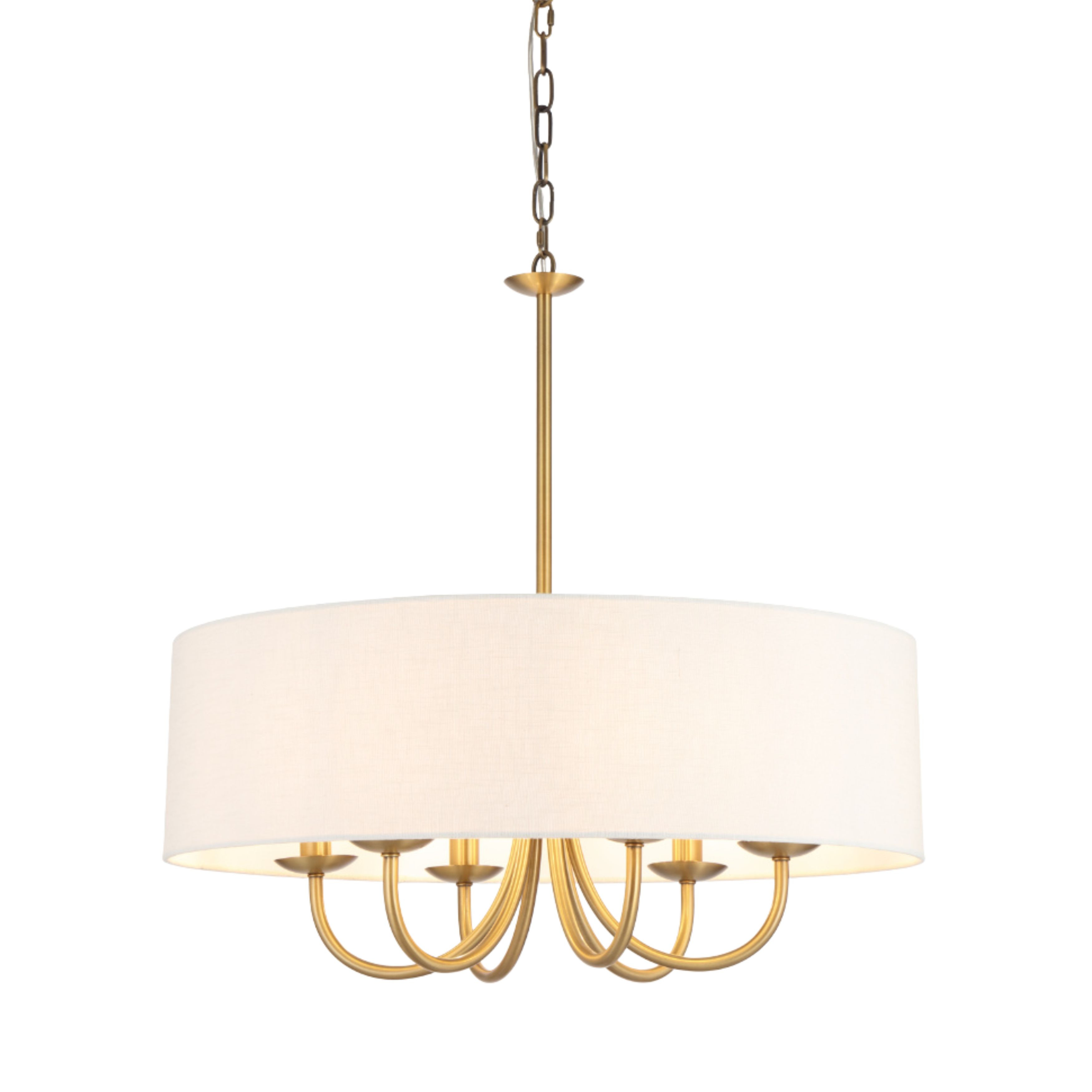 Gustavia 6 Light Brass Transitional Pendant