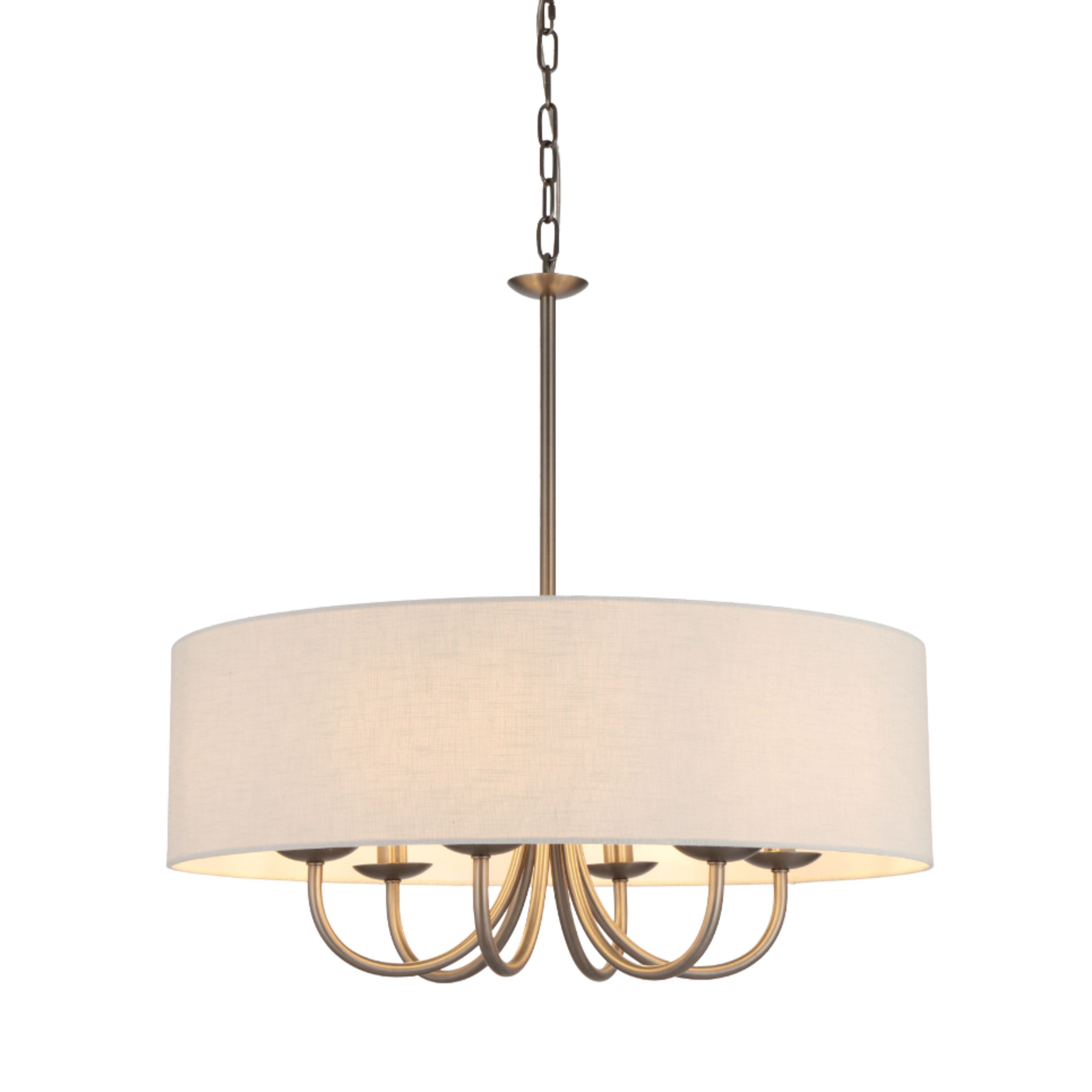 Gustavia 6 Light Nickel Transitional Pendant