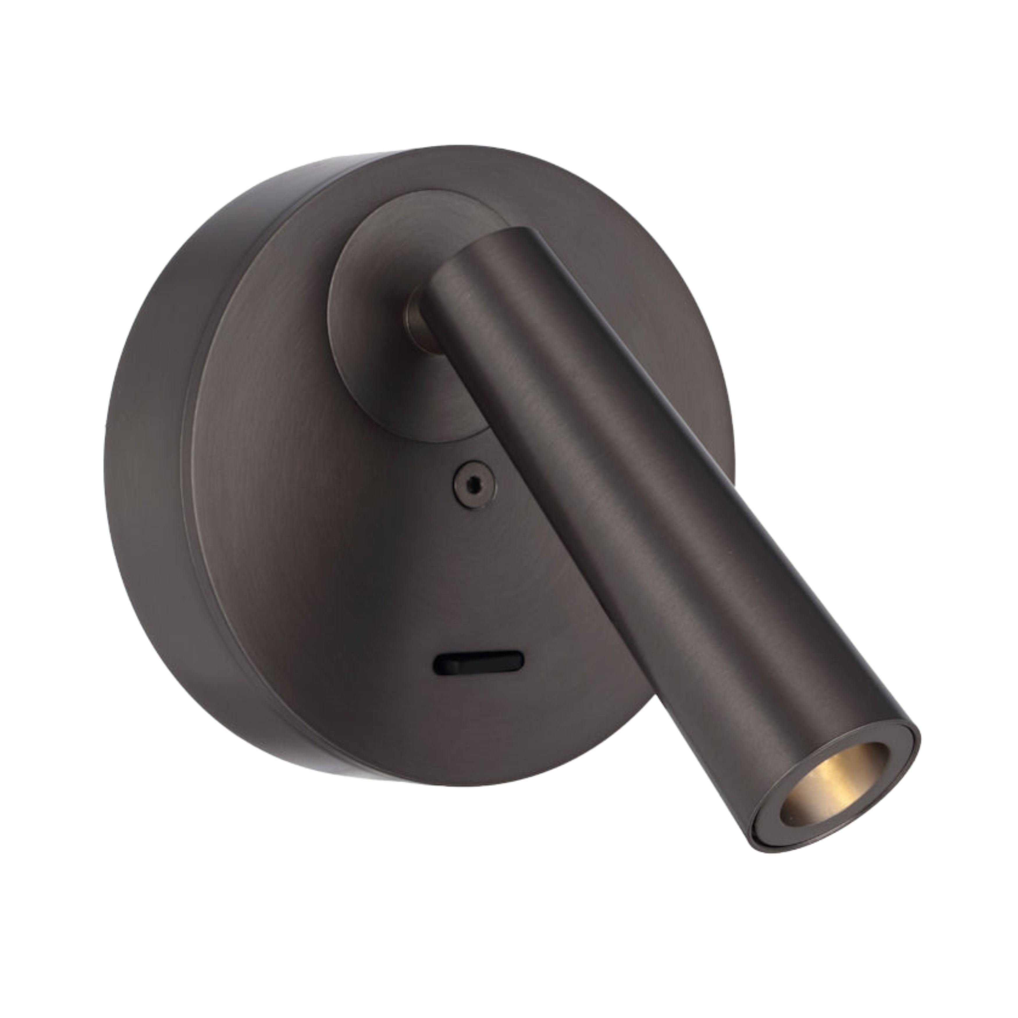 Halver Matt Gunmetal Contemporary Wall Light with Switch