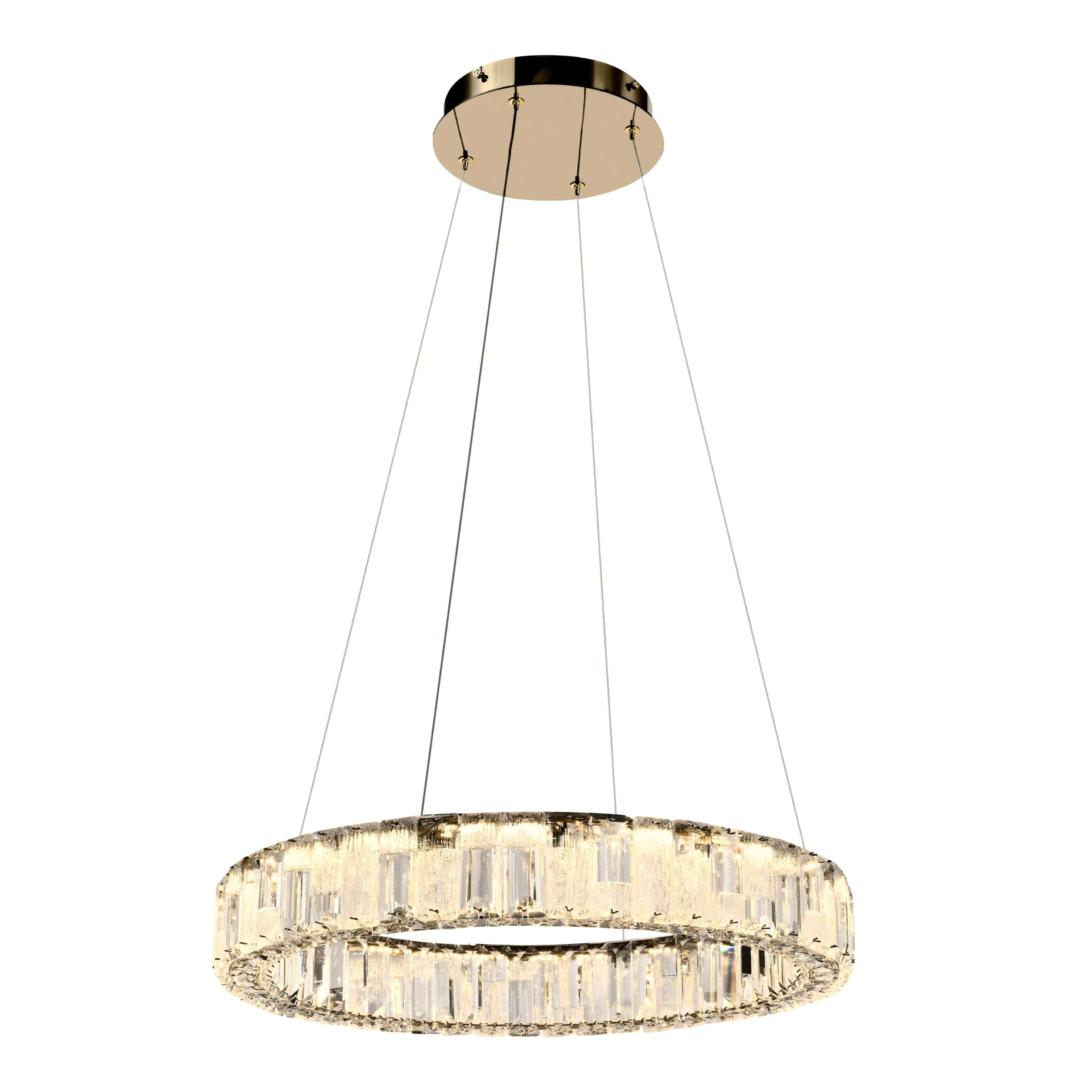 Luzern Gold Crystal 3CCT LED Pendant Light