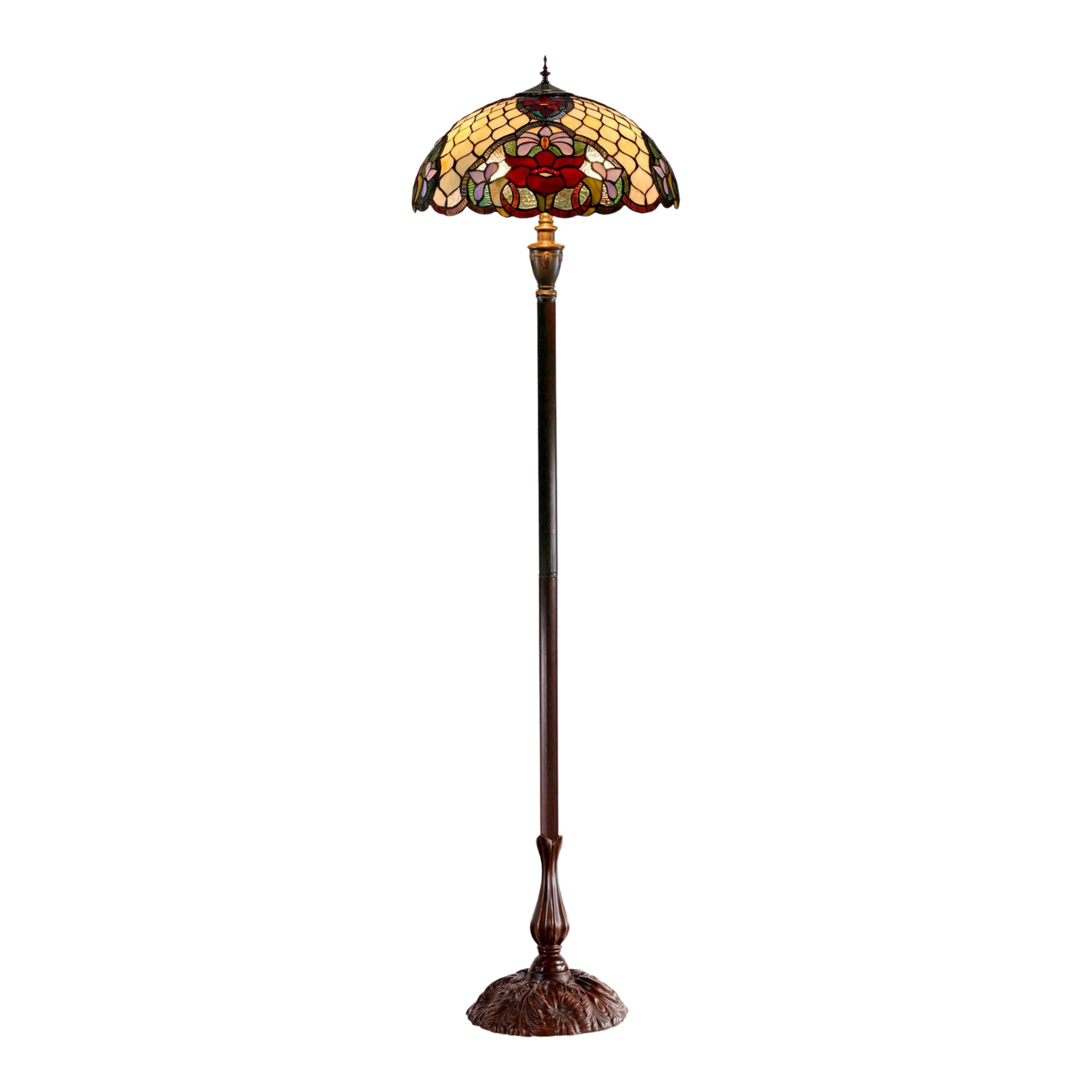 Alicia Wide Dome Tiffany Floor Lamp