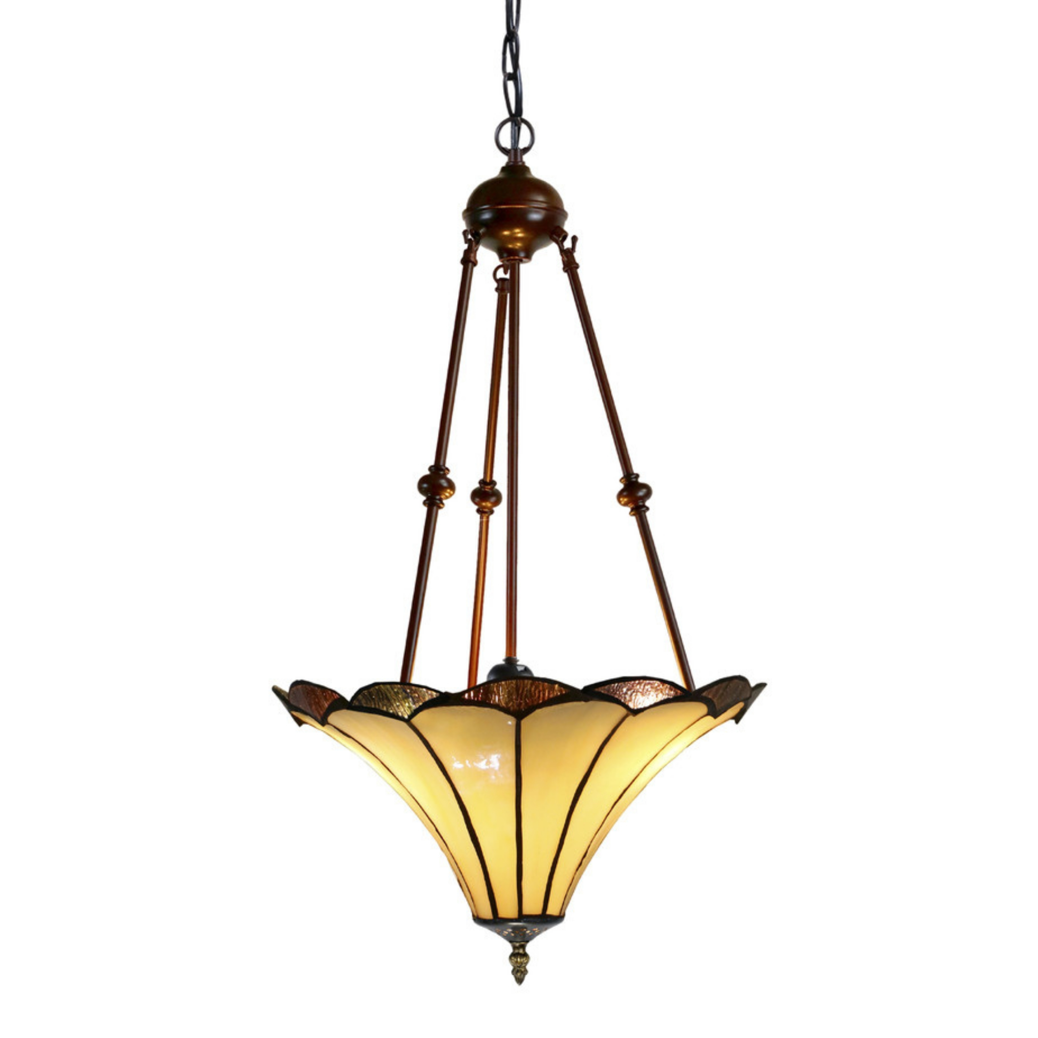 Florence Beige Scalloped Tiffany Pendant Light