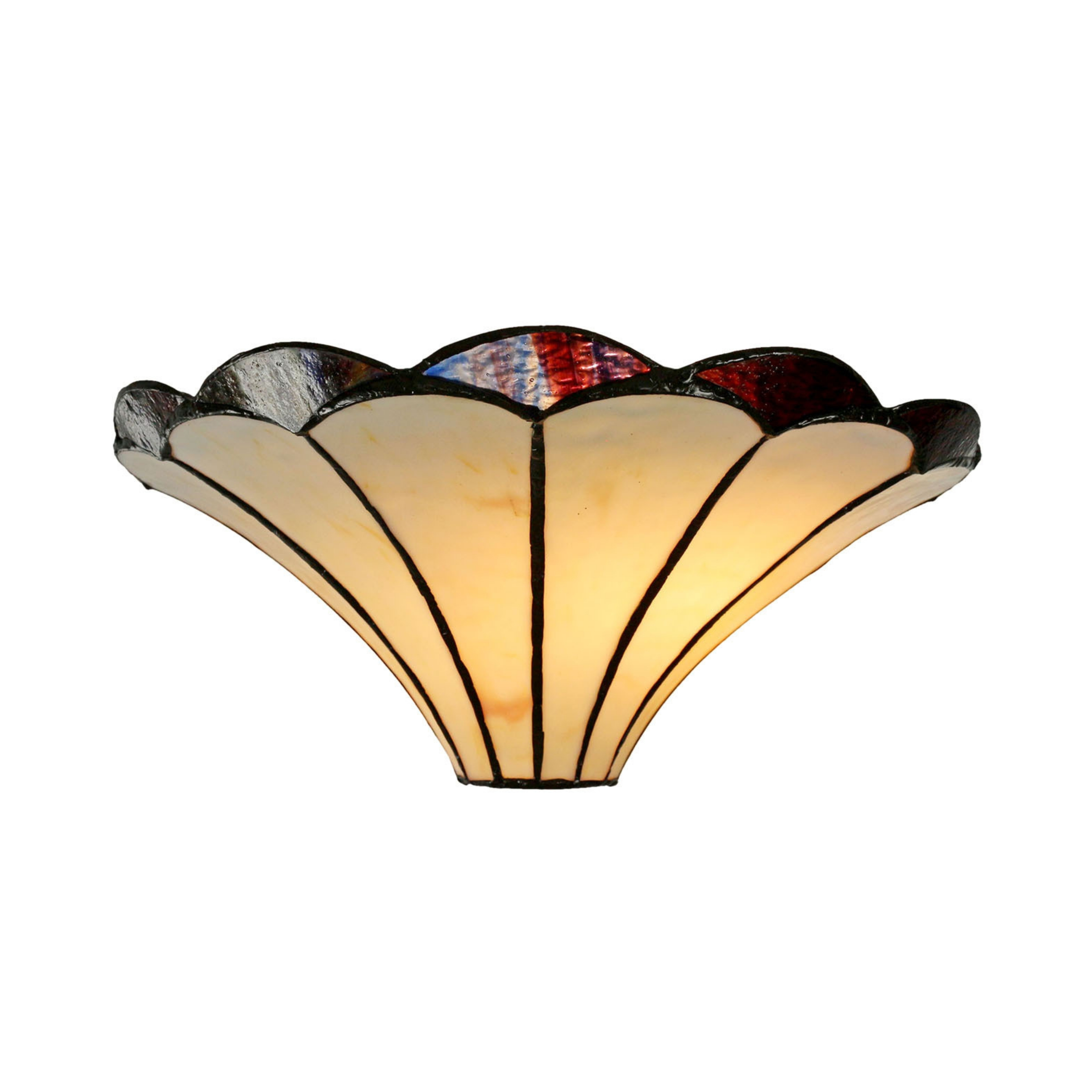 Florence Beige Scalloped Tiffany Wall Light