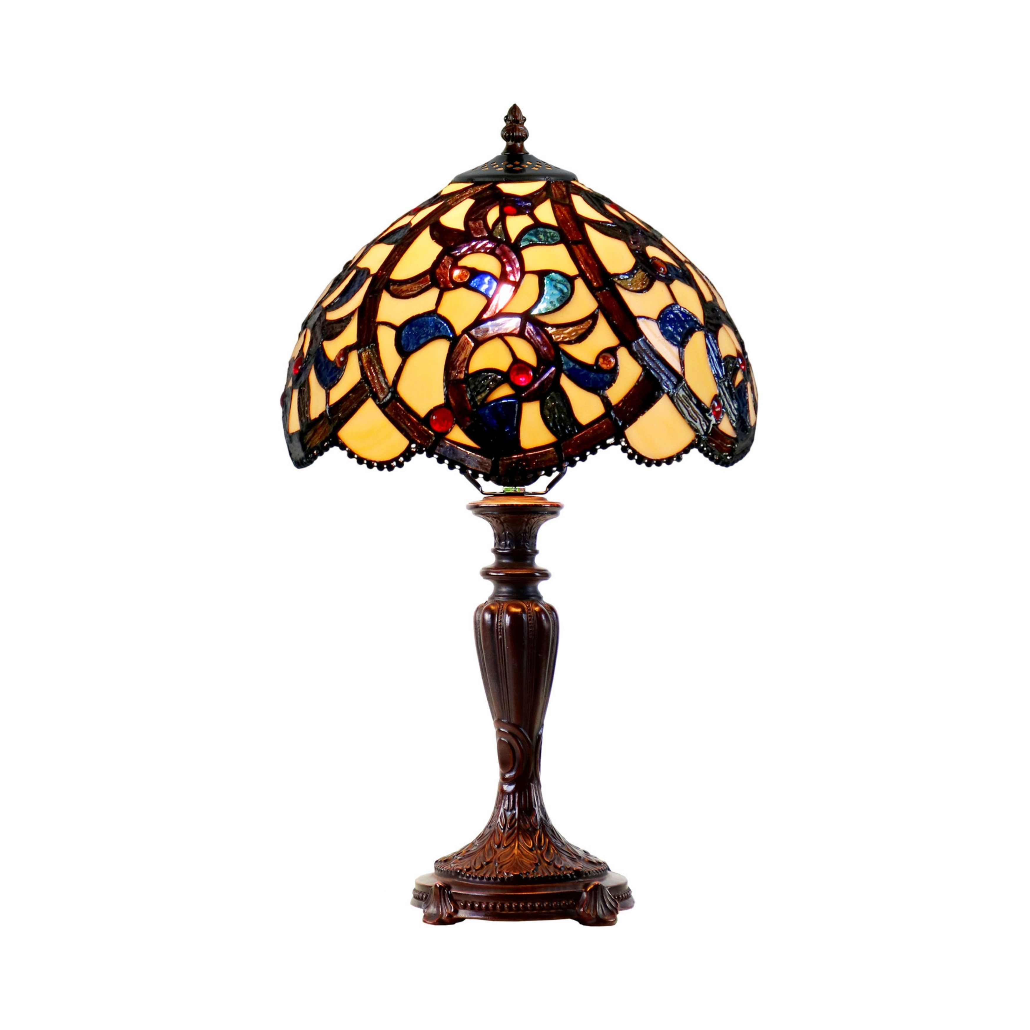Maiko Berry Stained Glass Table Lamp