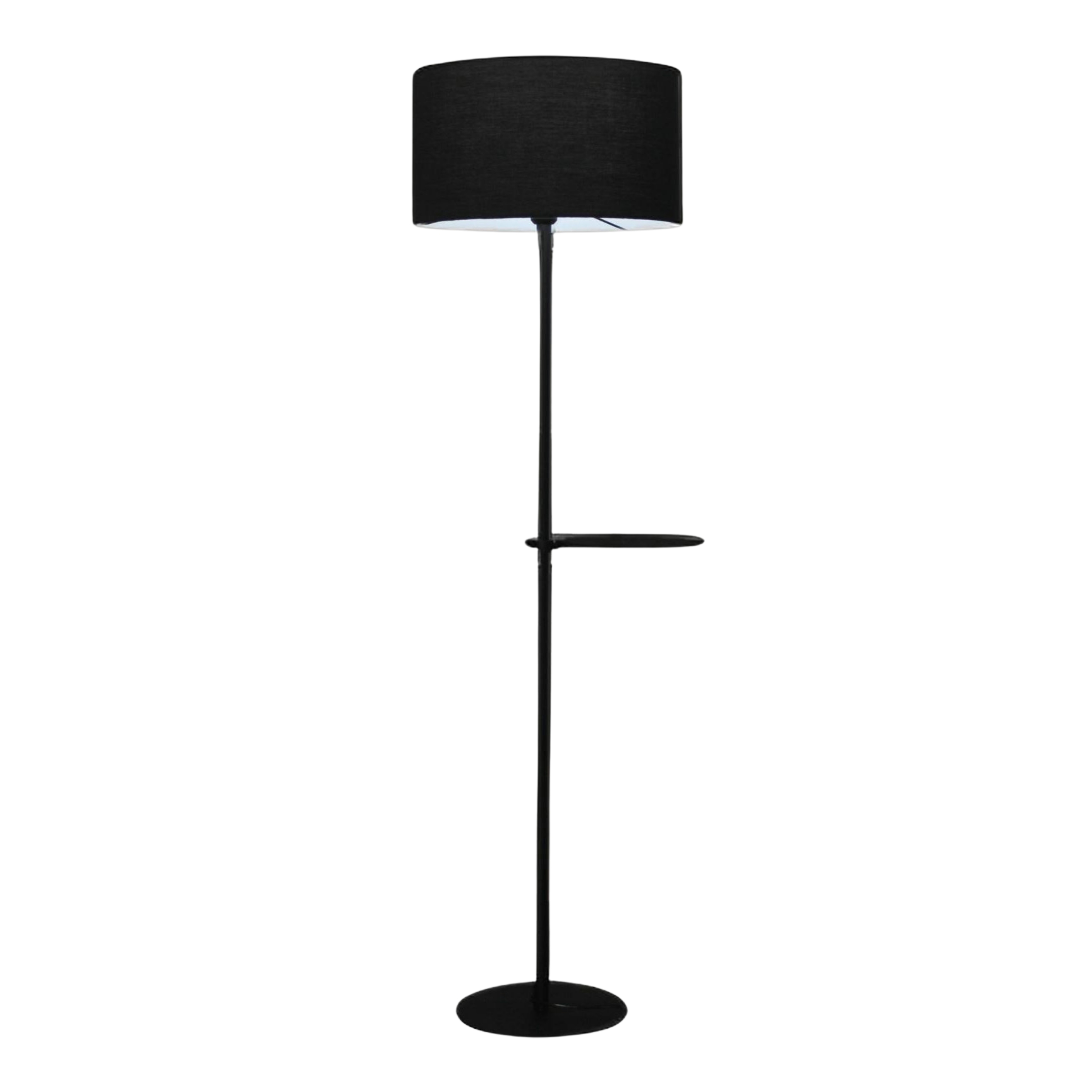 Vellmar Black Minimalist Tray Floor Lamp
